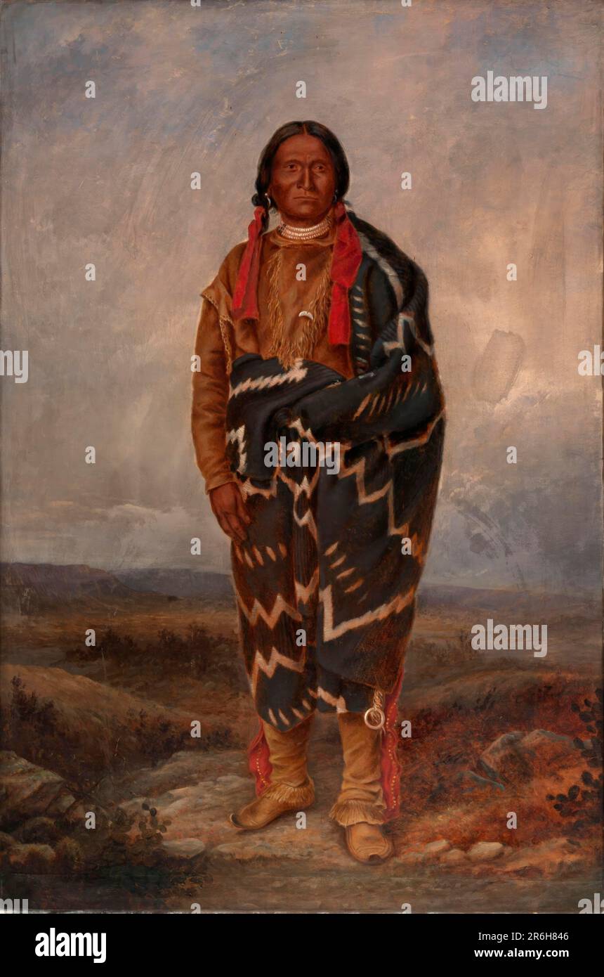 Apachen-Indianer. Öl auf Segeltuch. Datum: Ca. 1893. Museum: Smithsonian American Art Museum. Stockfoto