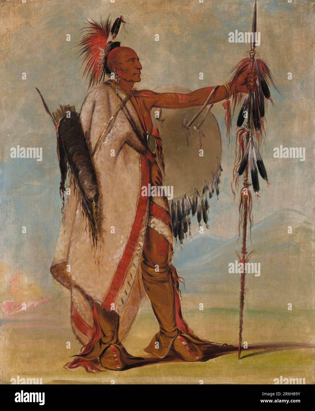 Tál-lee, ein Krieger der Auszeichnung. Öl auf Segeltuch. Datum: 1834. Museum: Smithsonian American Art Museum. Stockfoto
