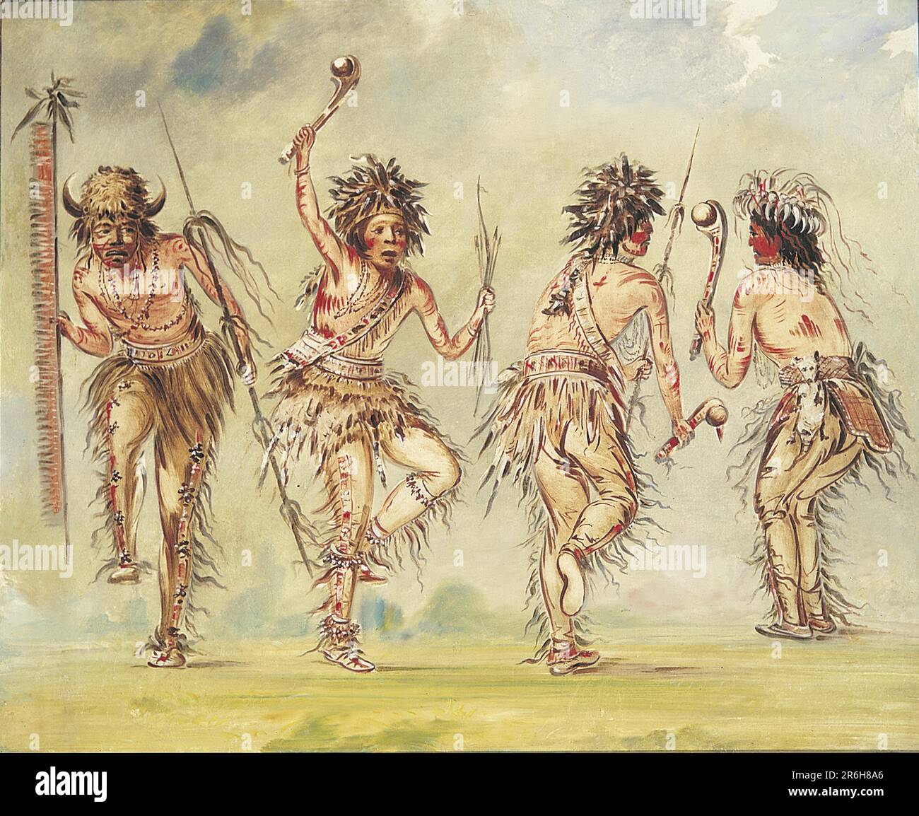 Vier Tänzer. Öl auf Segeltuch. Datum: 1843-1844. Museum: Smithsonian American Art Museum. Stockfoto