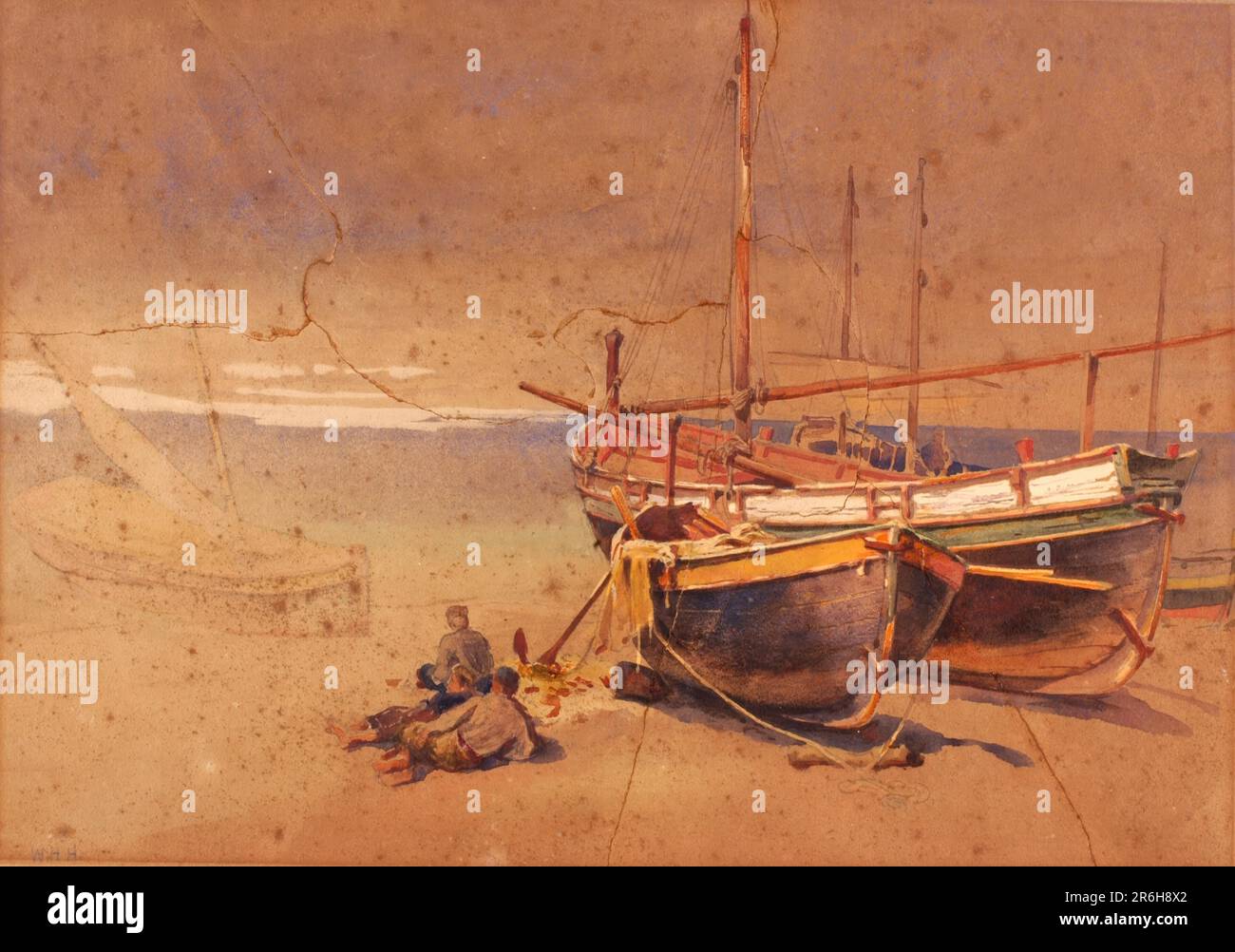 Capri. Aquarell und Bleistift auf Papier. Datum: 1880. Museum: Smithsonian American Art Museum. Stockfoto