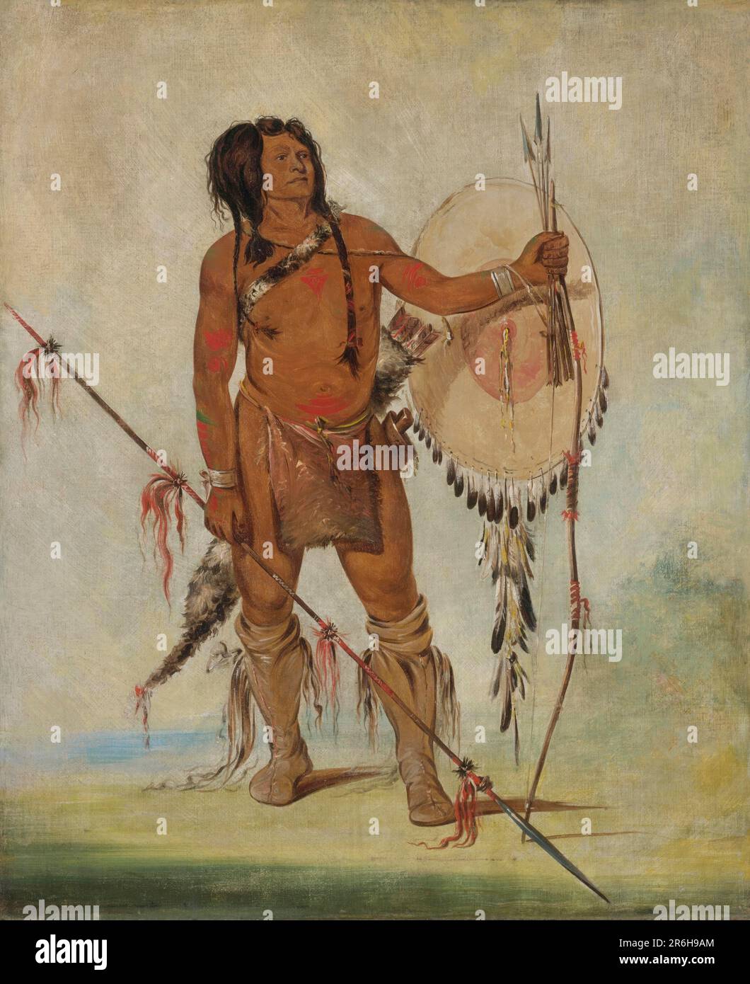 Seine-oo-sán-chees, kleiner Spanier, ein Krieger. Öl auf Segeltuch. Datum: 1834. Museum: Smithsonian American Art Museum. Stockfoto