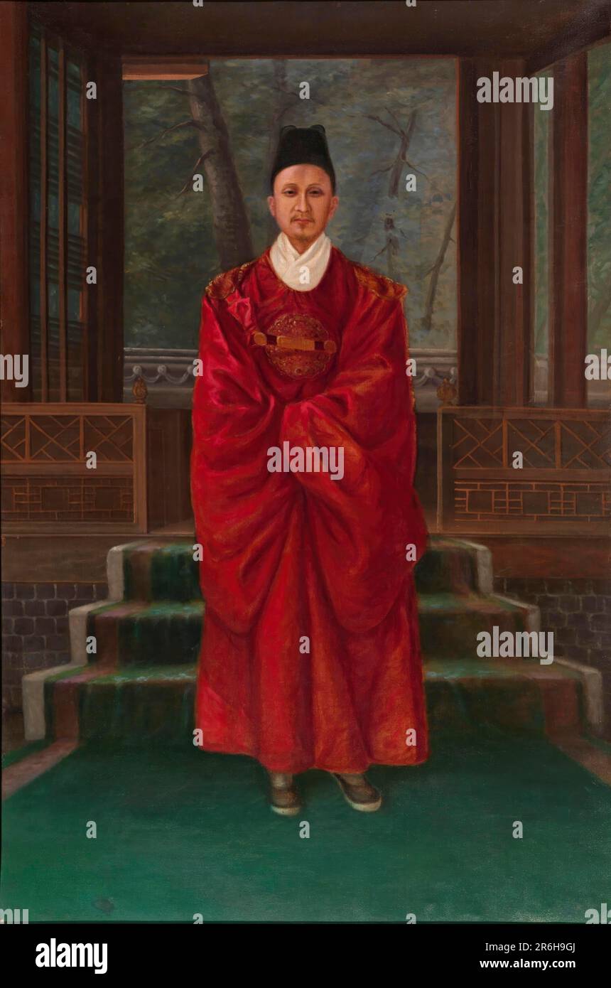 König von Korea. Öl auf Segeltuch. Datum: Ca. 1893. Museum: Smithsonian American Art Museum. Stockfoto