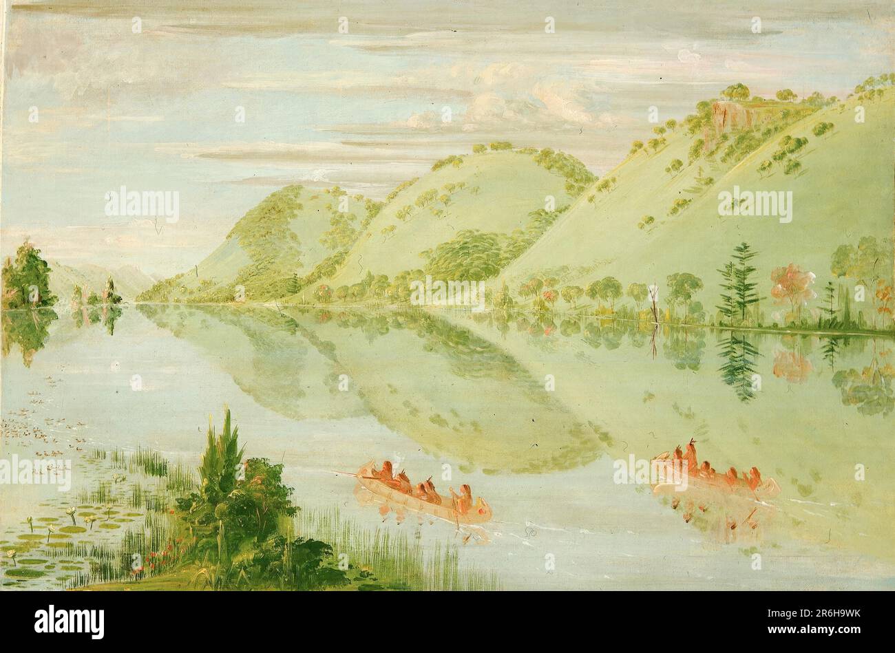 Malerische Klippen über der Prairie du Chien. Öl auf Segeltuch. Datum: 1835-1836. Museum: Smithsonian American Art Museum. Stockfoto
