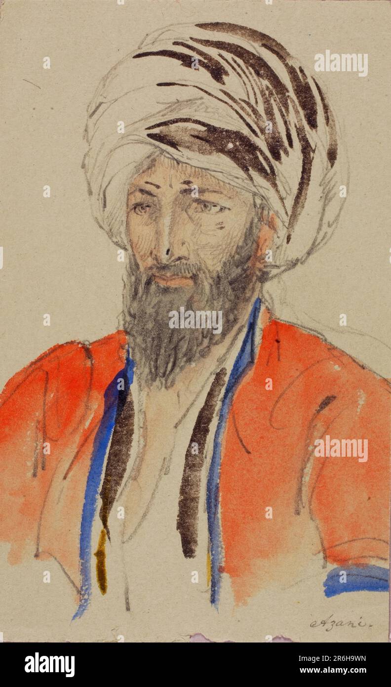 Turk, Azani. Datum: N. d. Stift und Aquarell auf Papier. Museum: Smithsonian American Art Museum. Stockfoto