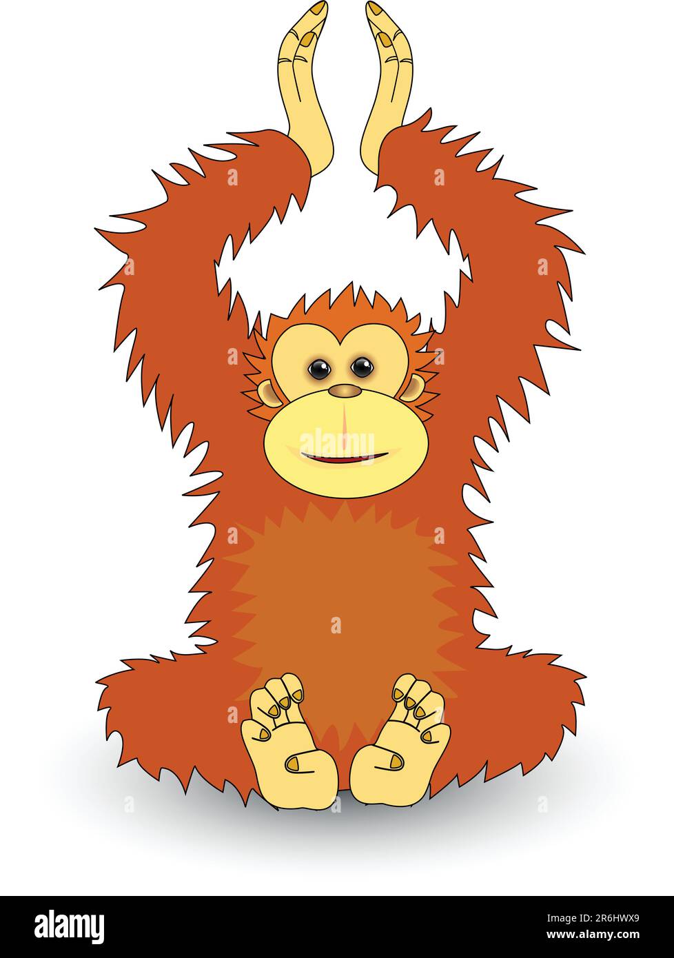 Orang-Utan-Illustration Stock Vektor