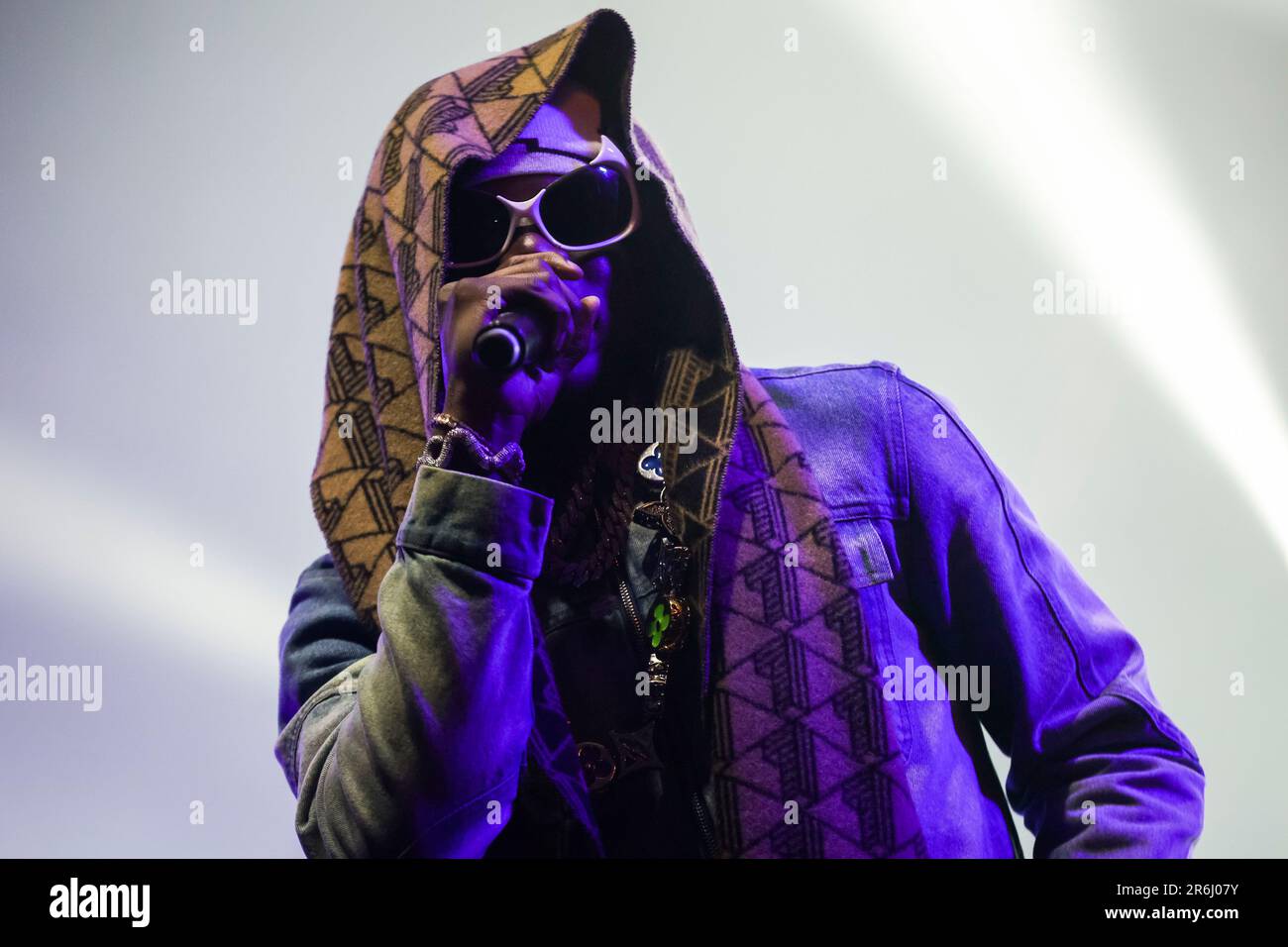 Porto, Portugal. 09. Juni 2023. Nigerianische Sängerin, Songwriter und Rapper, Divine Ikubor, auch bekannt als Rema, tritt auf der Bühne des Primavera Sound in Porto auf. Kredit: SOPA Images Limited/Alamy Live News Stockfoto