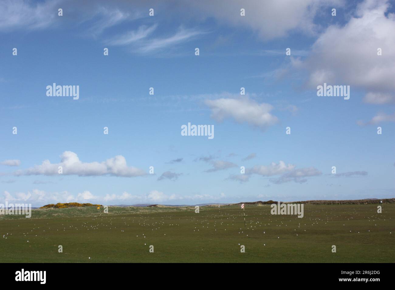 Übungsgelände im Machrie Hotel und Golf Links auf der Isle of Islay, Schottland Stockfoto