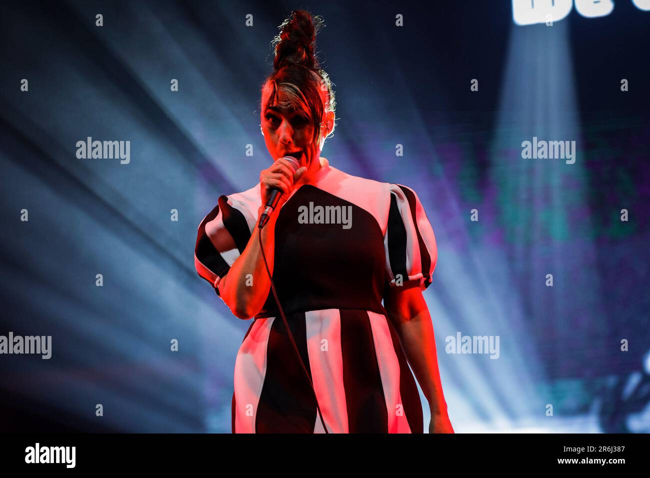 Porto, Portugal. 09. Juni 2023. Die amerikanische Electronic-Rockband Le Tigre tritt auf der Bühne des Primavera Sound in Porto auf. Kredit: SOPA Images Limited/Alamy Live News Stockfoto