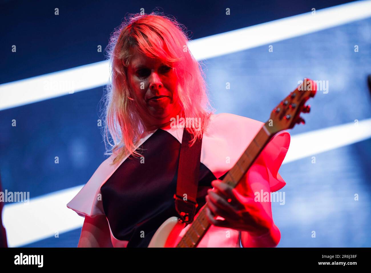 Porto, Portugal. 09. Juni 2023. Die amerikanische Electronic-Rockband Le Tigre tritt auf der Bühne des Primavera Sound in Porto auf. Kredit: SOPA Images Limited/Alamy Live News Stockfoto