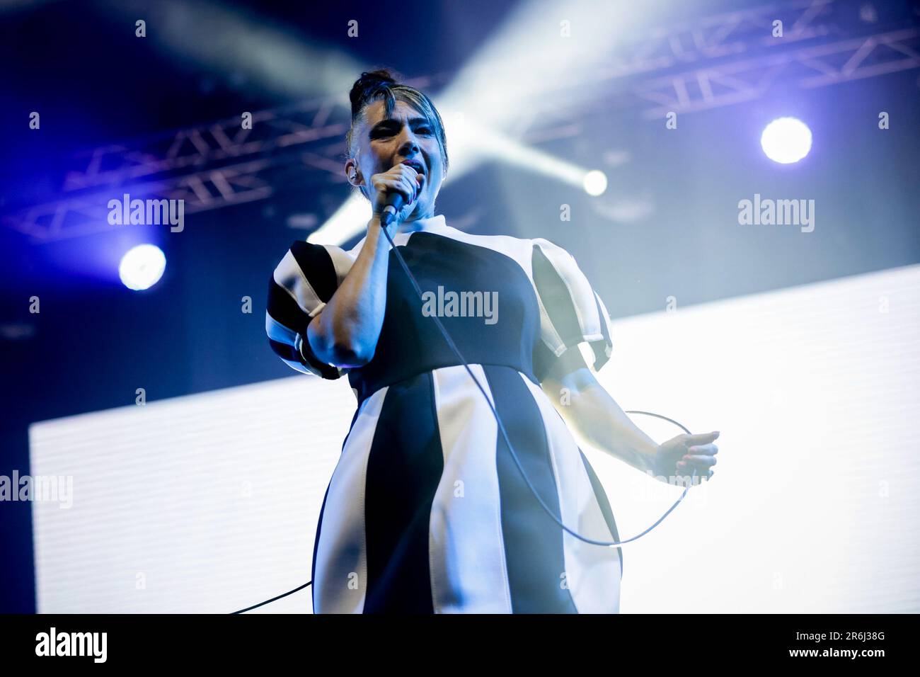 Porto, Portugal. 09. Juni 2023. Die amerikanische Electronic-Rockband Le Tigre tritt auf der Bühne des Primavera Sound in Porto auf. Kredit: SOPA Images Limited/Alamy Live News Stockfoto