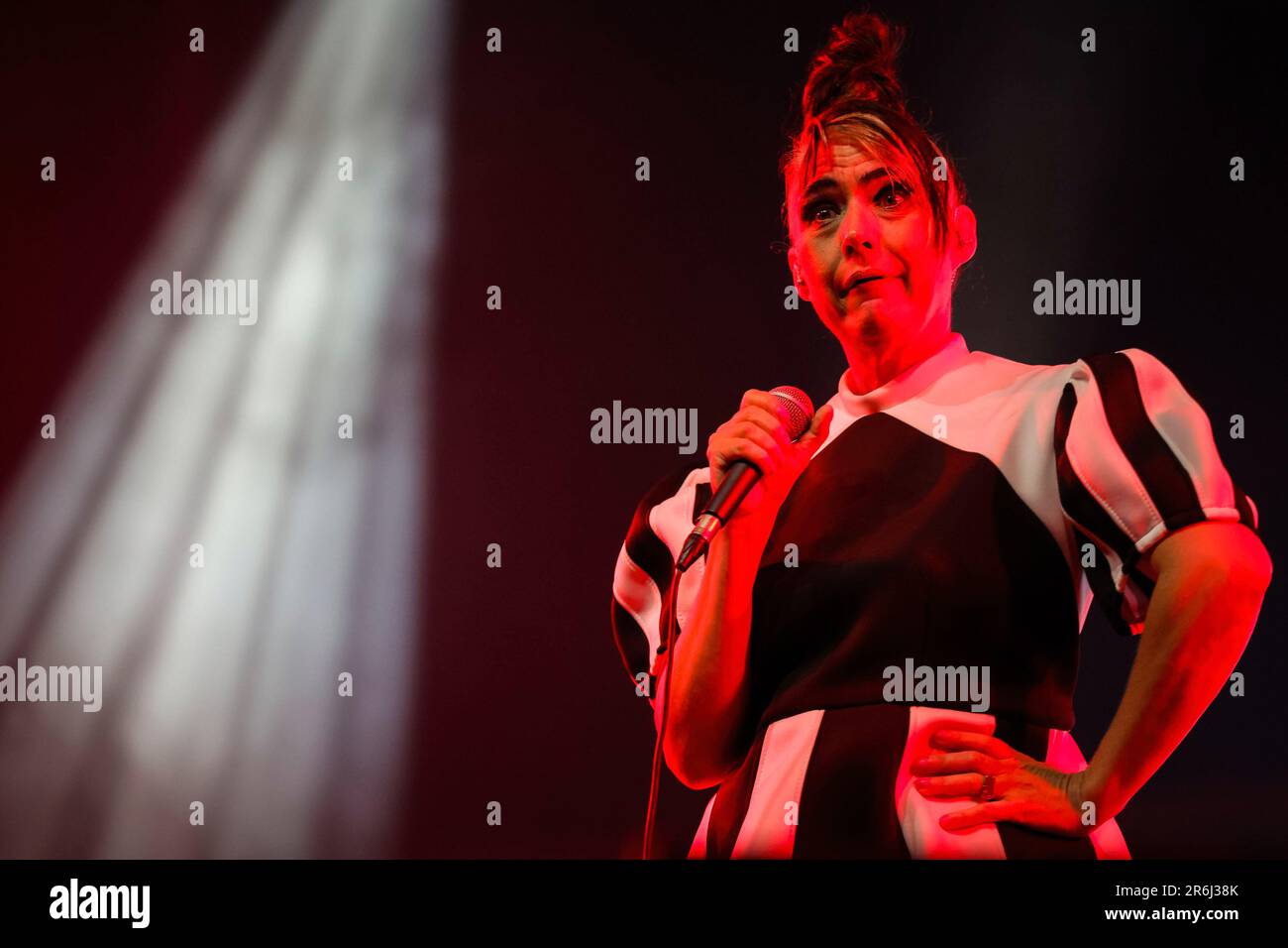 Porto, Portugal. 09. Juni 2023. Die amerikanische Electronic-Rockband Le Tigre tritt auf der Bühne des Primavera Sound in Porto auf. Kredit: SOPA Images Limited/Alamy Live News Stockfoto