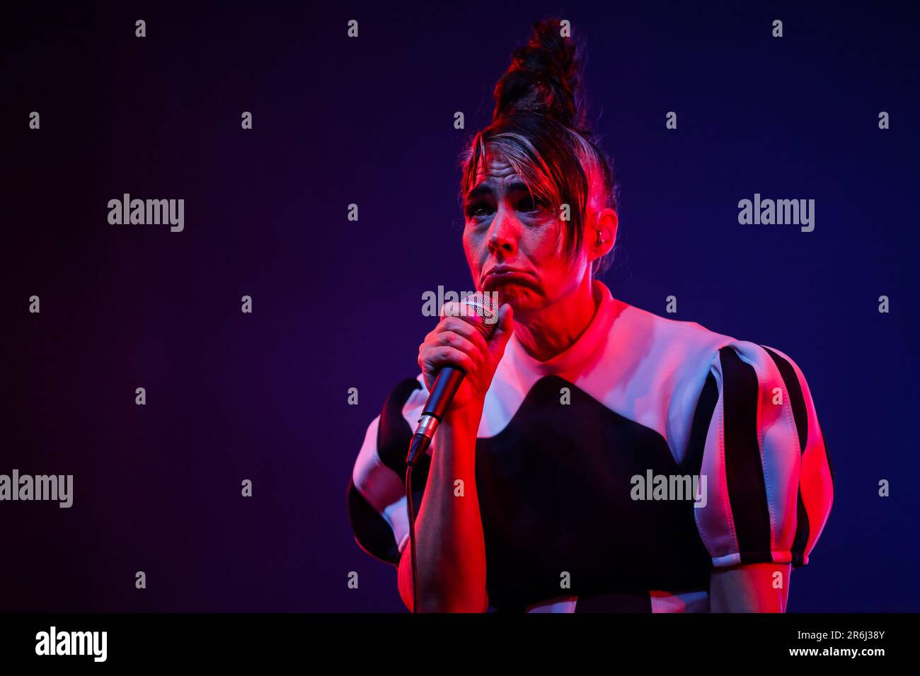 Porto, Portugal. 09. Juni 2023. Die amerikanische Electronic-Rockband Le Tigre tritt auf der Bühne des Primavera Sound in Porto auf. Kredit: SOPA Images Limited/Alamy Live News Stockfoto