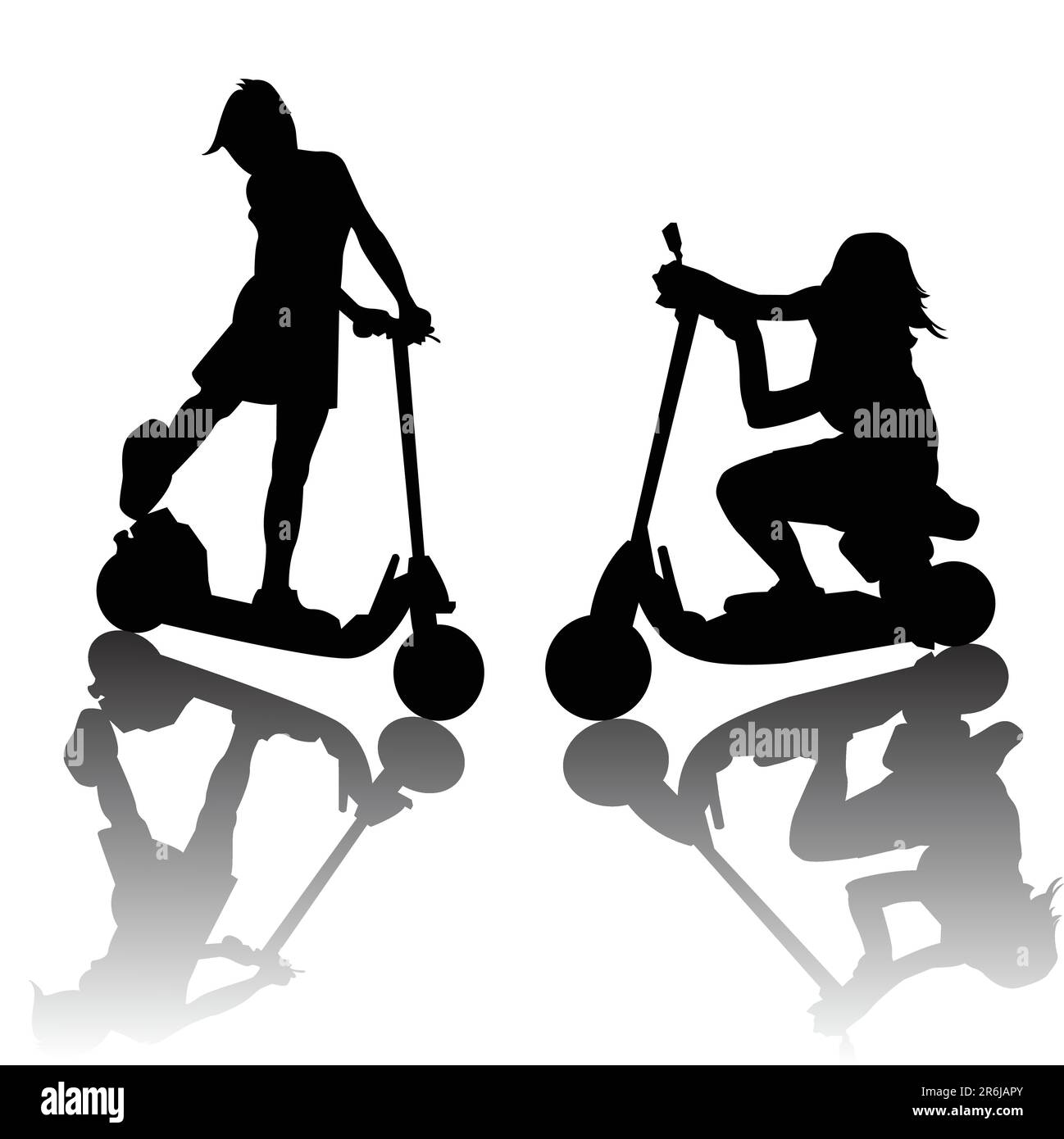 Illustration einer Biker-Frau Stock Vektor