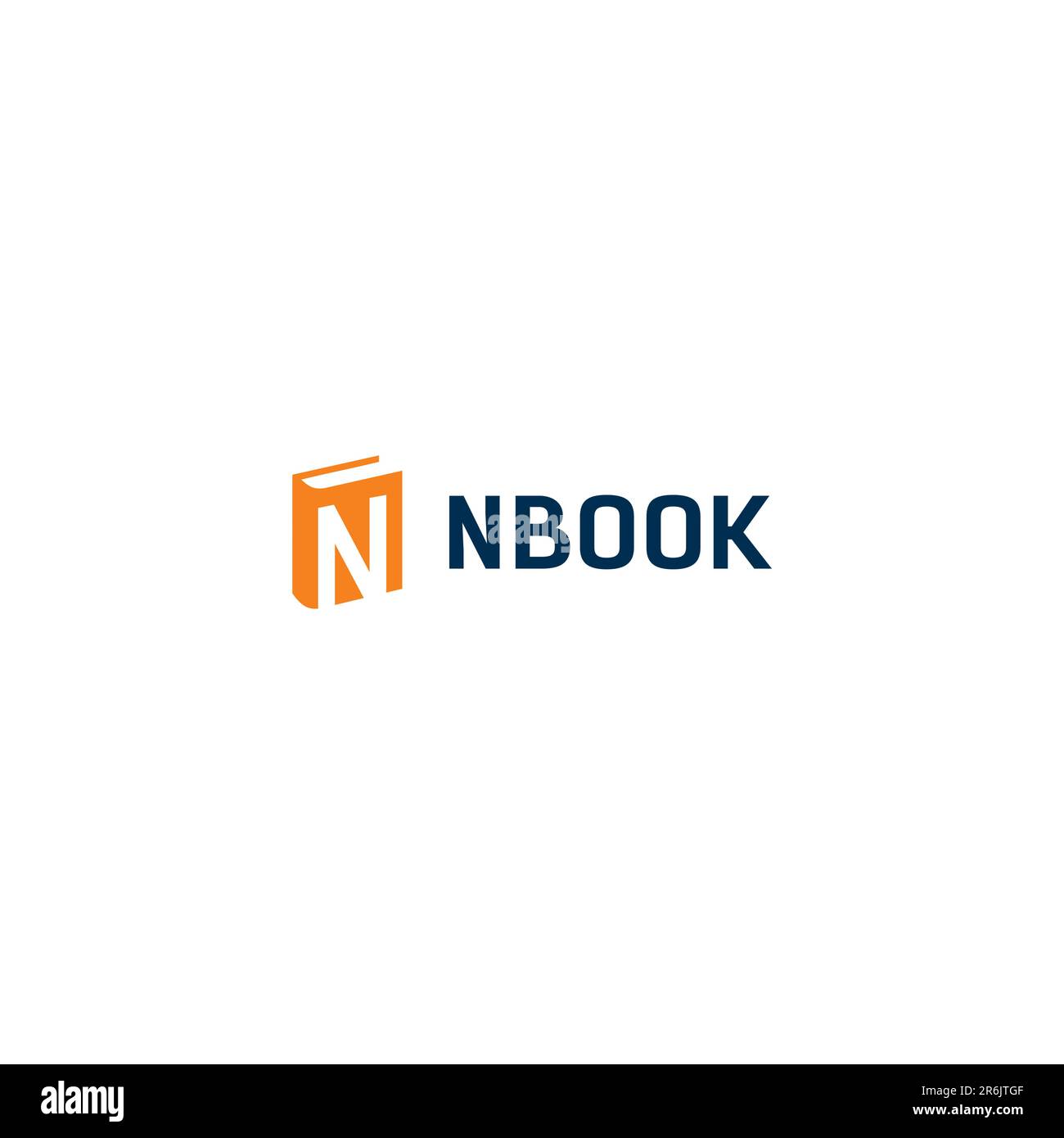 N Buchlogo einfaches Design. Logo Für Den Bildungsbereich. Symbol „N“ Stock Vektor