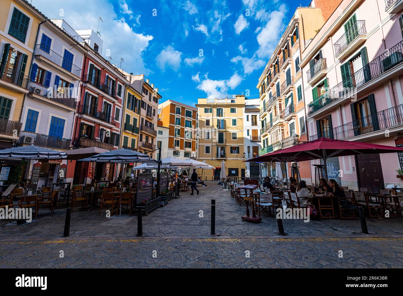 Plaza d'en Coll, Palma, Mallorca, Balearen, Spanien, Mittelmeerraum, Europa Stockfoto
