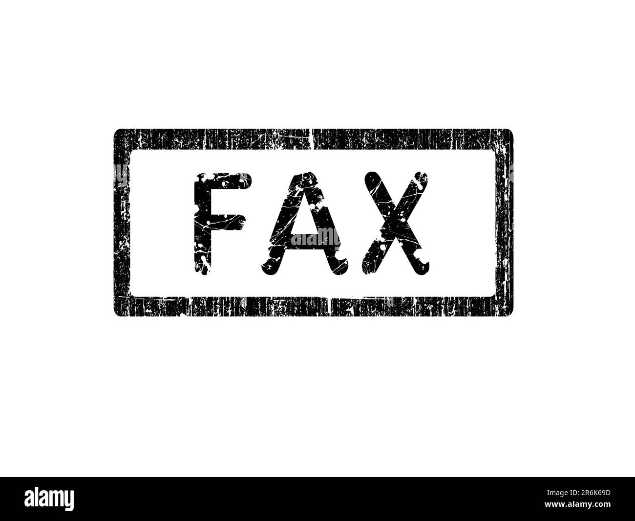 Grunge Bürostempel mit den Worten FAX in einem Grunge-Splitter-Text. (Die Briefe wurden speziell von Hand gestaltet und erstellt) Stock Vektor