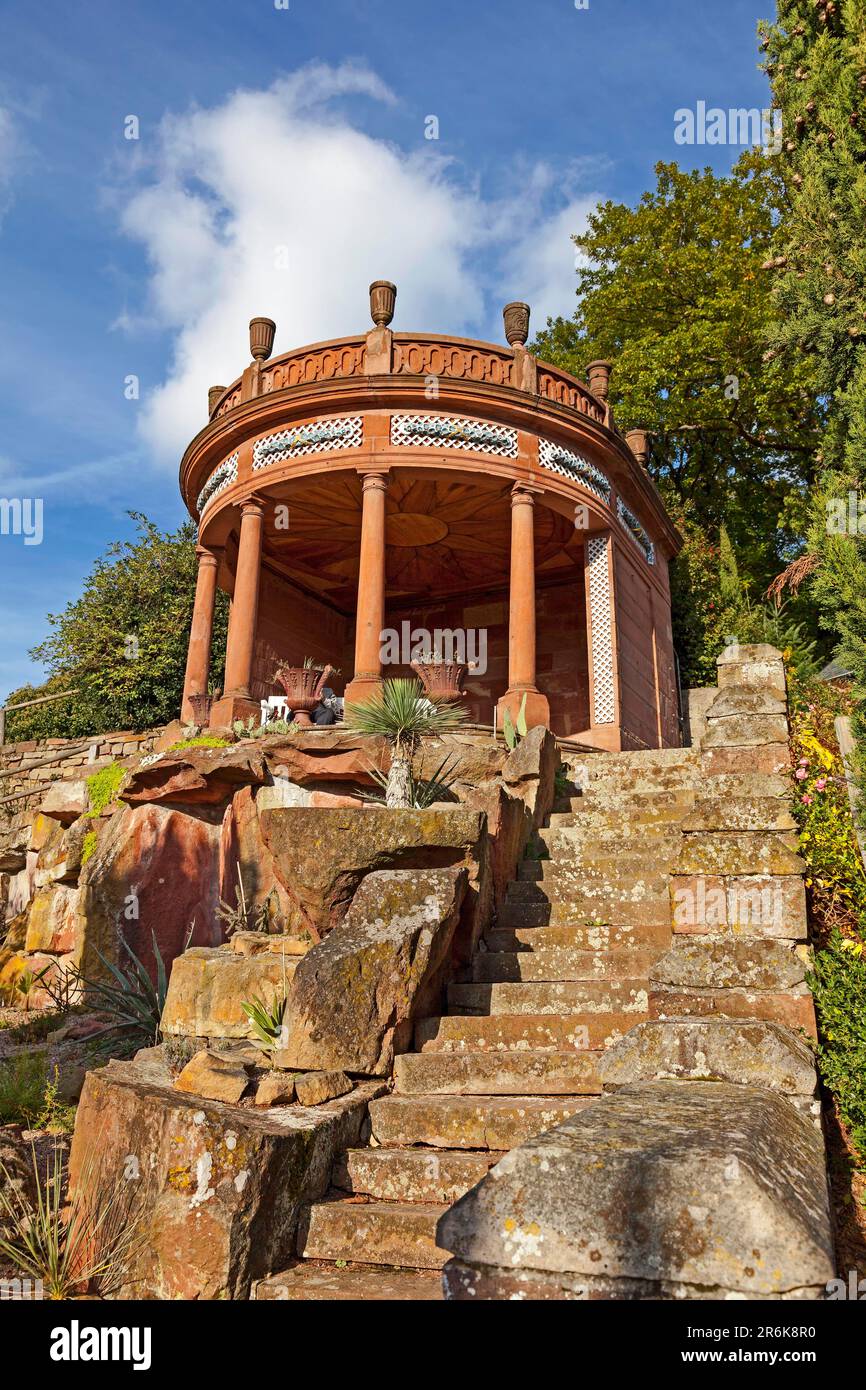 Spa Park, Botanischer Garten, Sonnentempel, Gleisweiler, Deutsche oder südliche Weinstraße, Pfalz, Rheinland-Pfalz, Deutschland Stockfoto