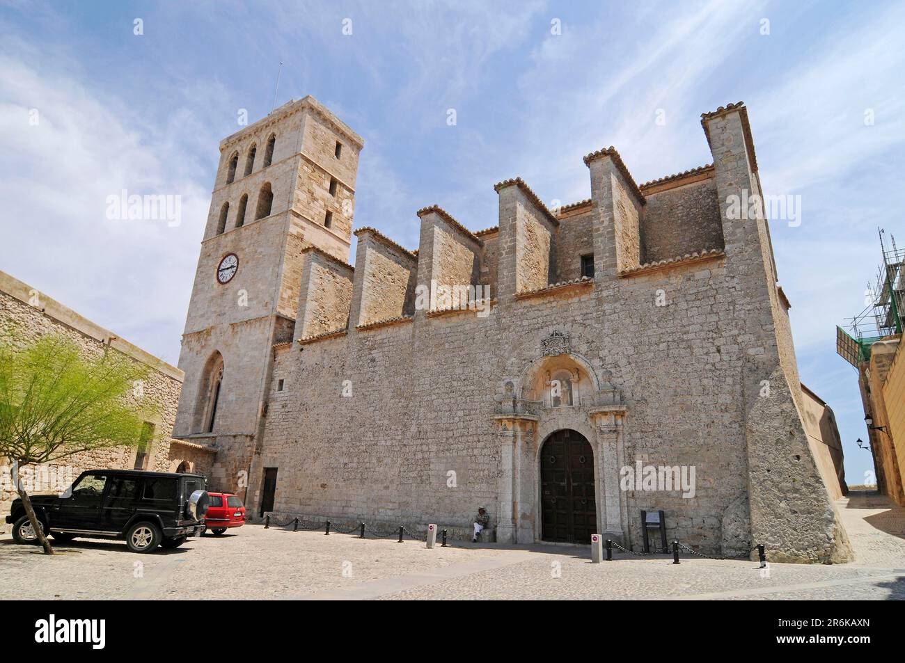 Nostra Senyora de las Neue Kathedrale, Dalt Vila Altstadt, Ibiza Stadt, Ibiza, Pitiusas, Balearen Spanien, Eivissa Stockfoto