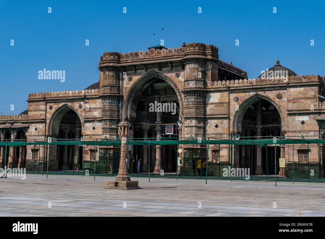 Jama-Moschee, UNESCO-Weltkulturerbe, Ahmedabad, Gujarat, Indien, Asien Stockfoto