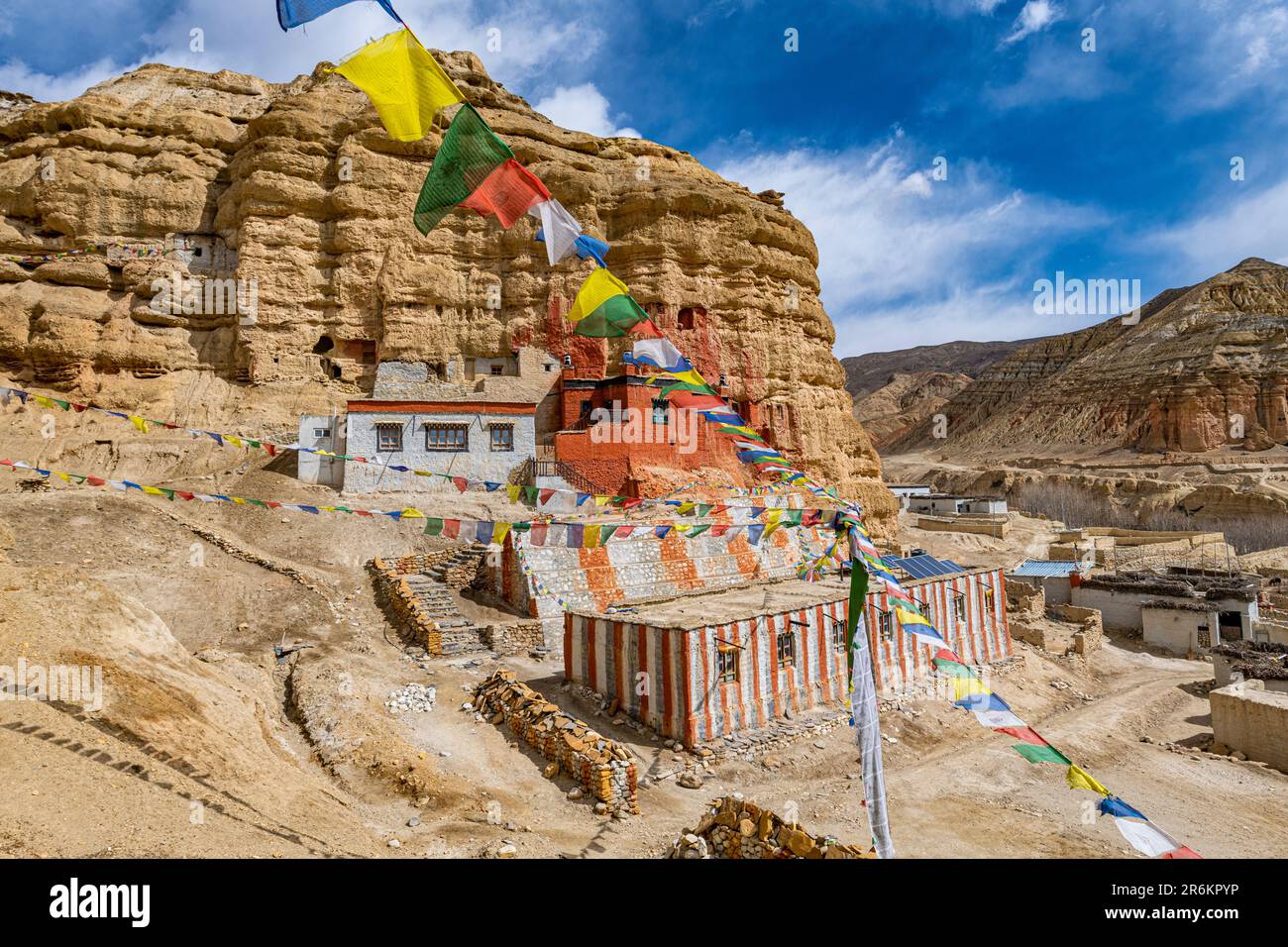 Kloster Garphu, Garphu, Königreich Mustang, Himalaya, Nepal, Asien Stockfoto