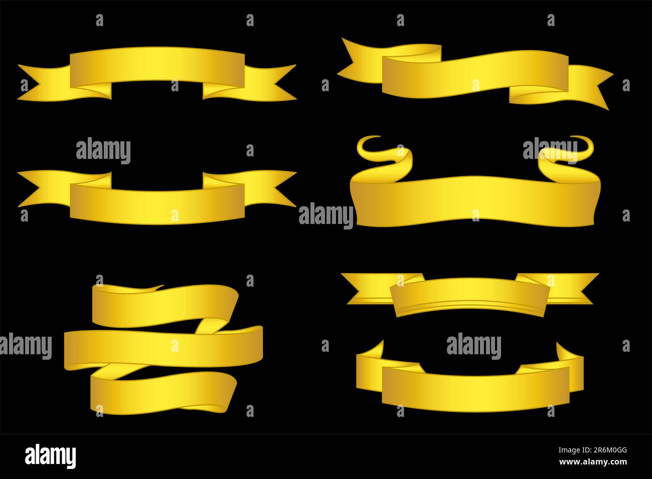 Goldene Grafikbanner gesetzt Stock Vektor