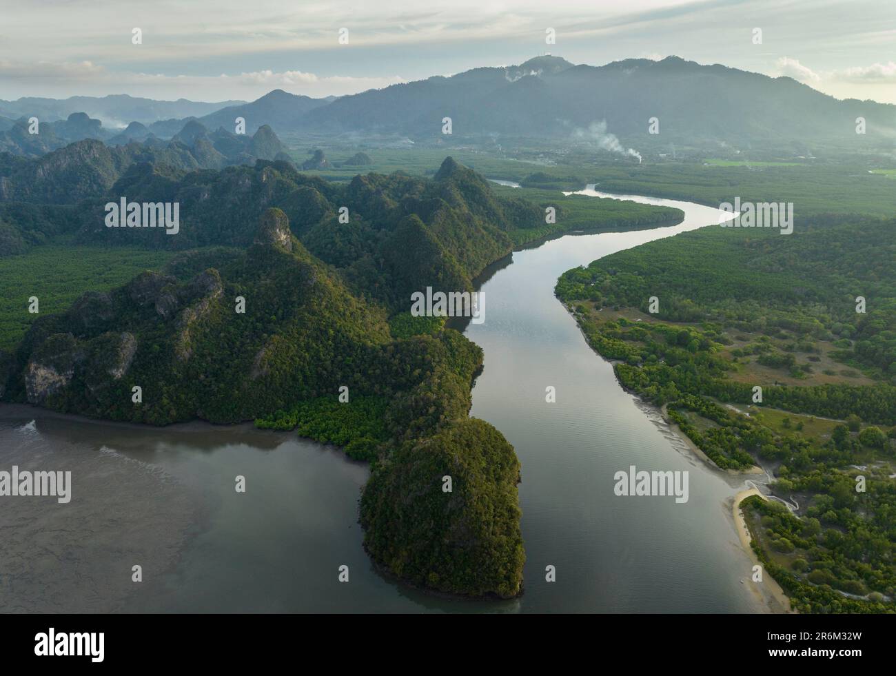 Pulau Langkawi, Kedah, Malaysia, Südostasien, Asien aus der Vogelperspektive Stockfoto