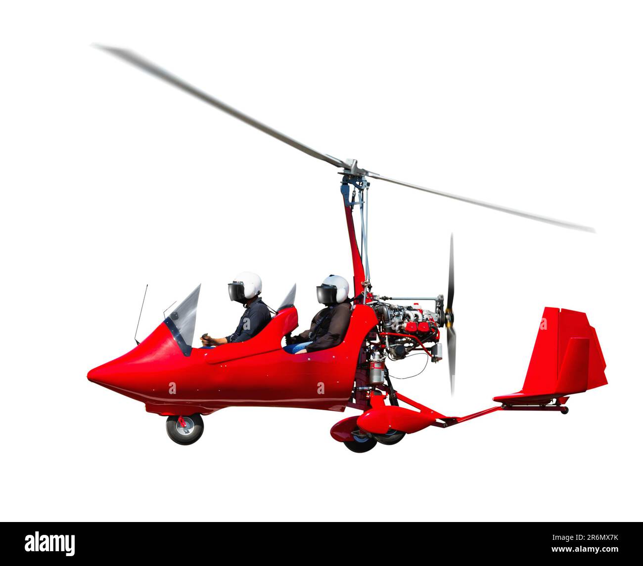 AutoGyro isoliert auf weißem Hintergrund Stockfoto