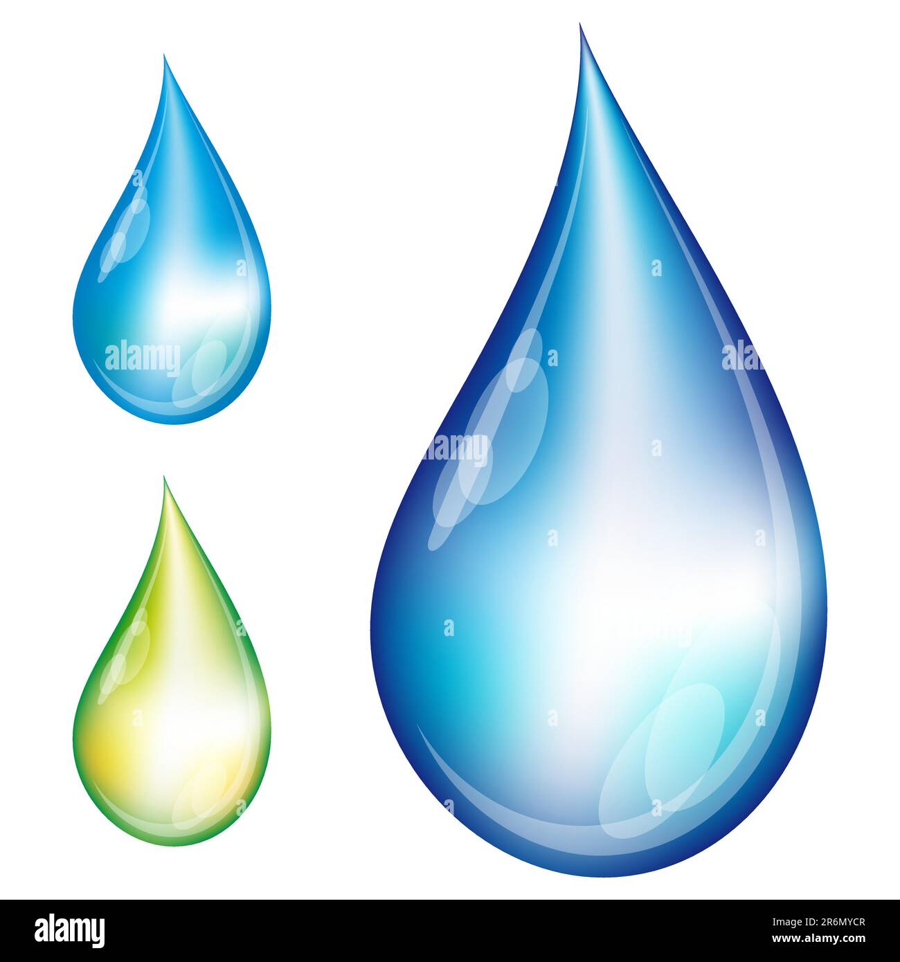 Satz Wassertropfen – Illustration für Ihr Design Stock Vektor