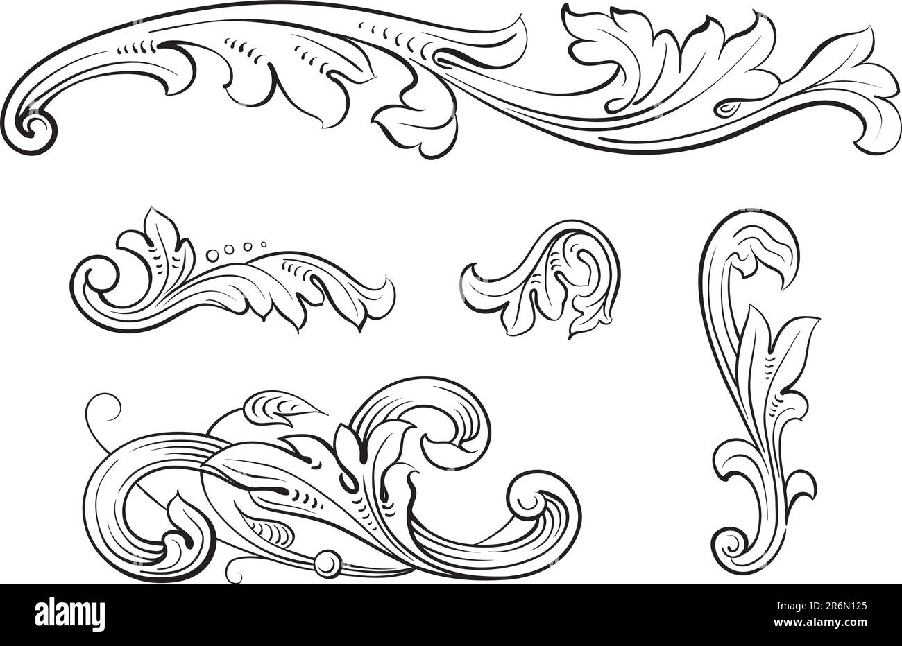 Verzierung von Vektorelementen Stock Vektor