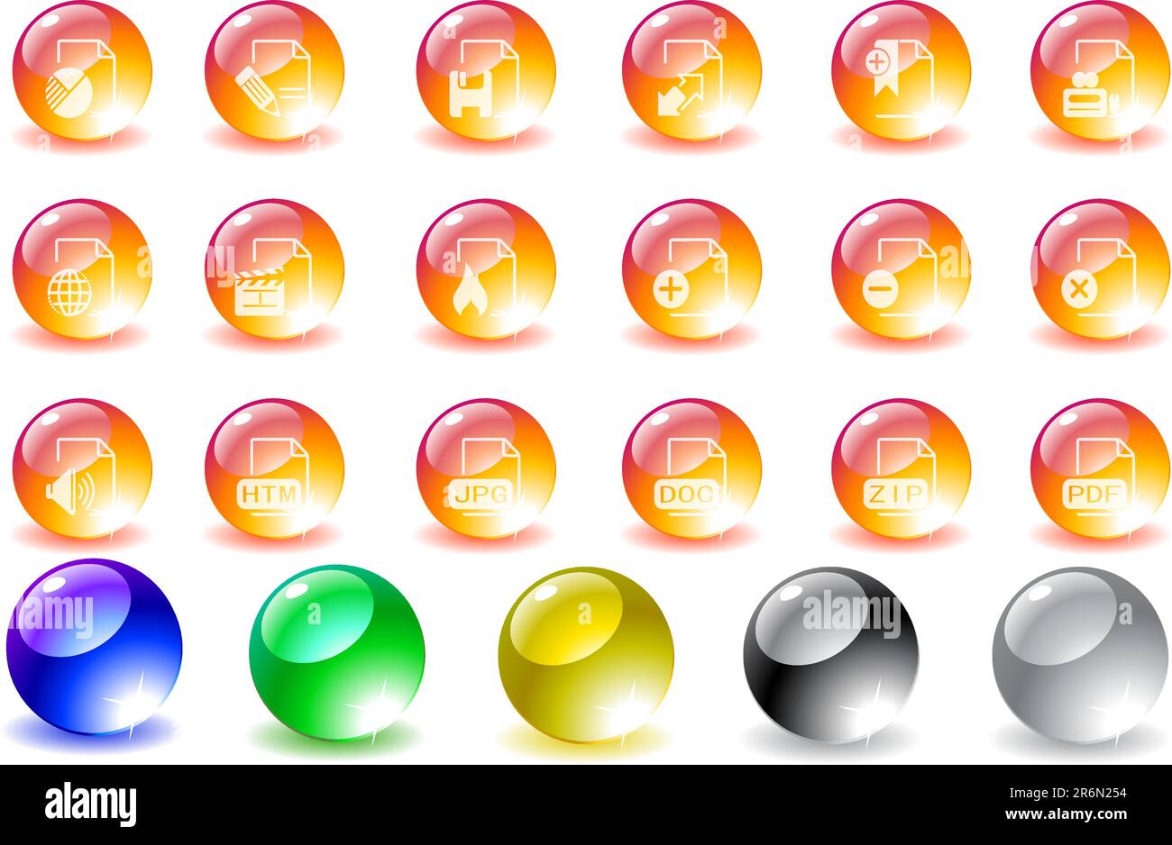 Dokument- und Dateiformate Stock Vektor