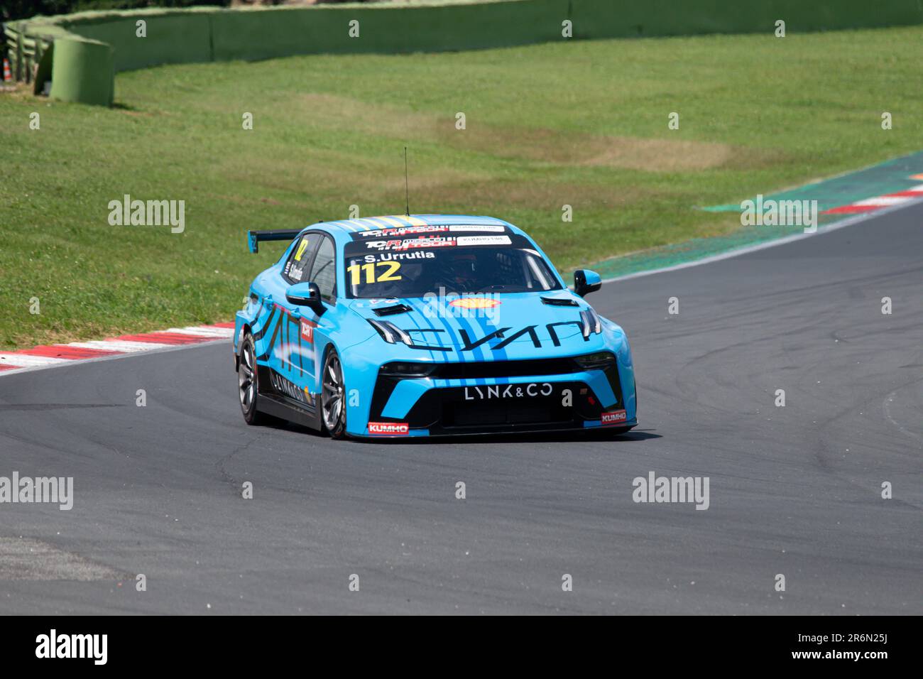 Vallelunga Circuit, Rom, Italien 11 2023. Juni - TCR Italy Festival, TCR World Tour, Qualifizierung. Santiago Urrutia (URU), Lynk & Co 03 FL TCR in Aktion auf der Rennstrecke während der Qualifikationsrunde. Foto: Fabio Pagani/Alamy Live News Stockfoto