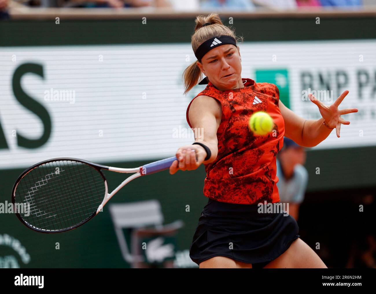 10. Juni 2023: Roland Garros, Paris Frankreich: Französische Open Tennis Championships, Damen Singles Finale, IGA Swiatek versus Karolina Muchova: Karolina Muchova Stockfoto
