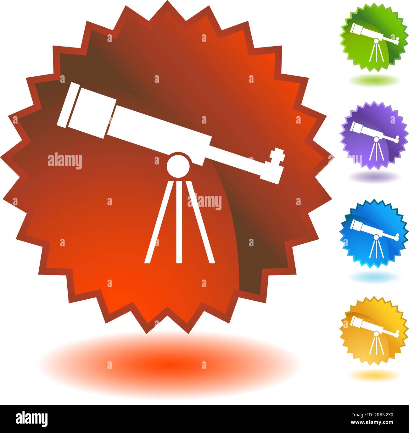 Ein Bild eines Teleskops. Stock Vektor
