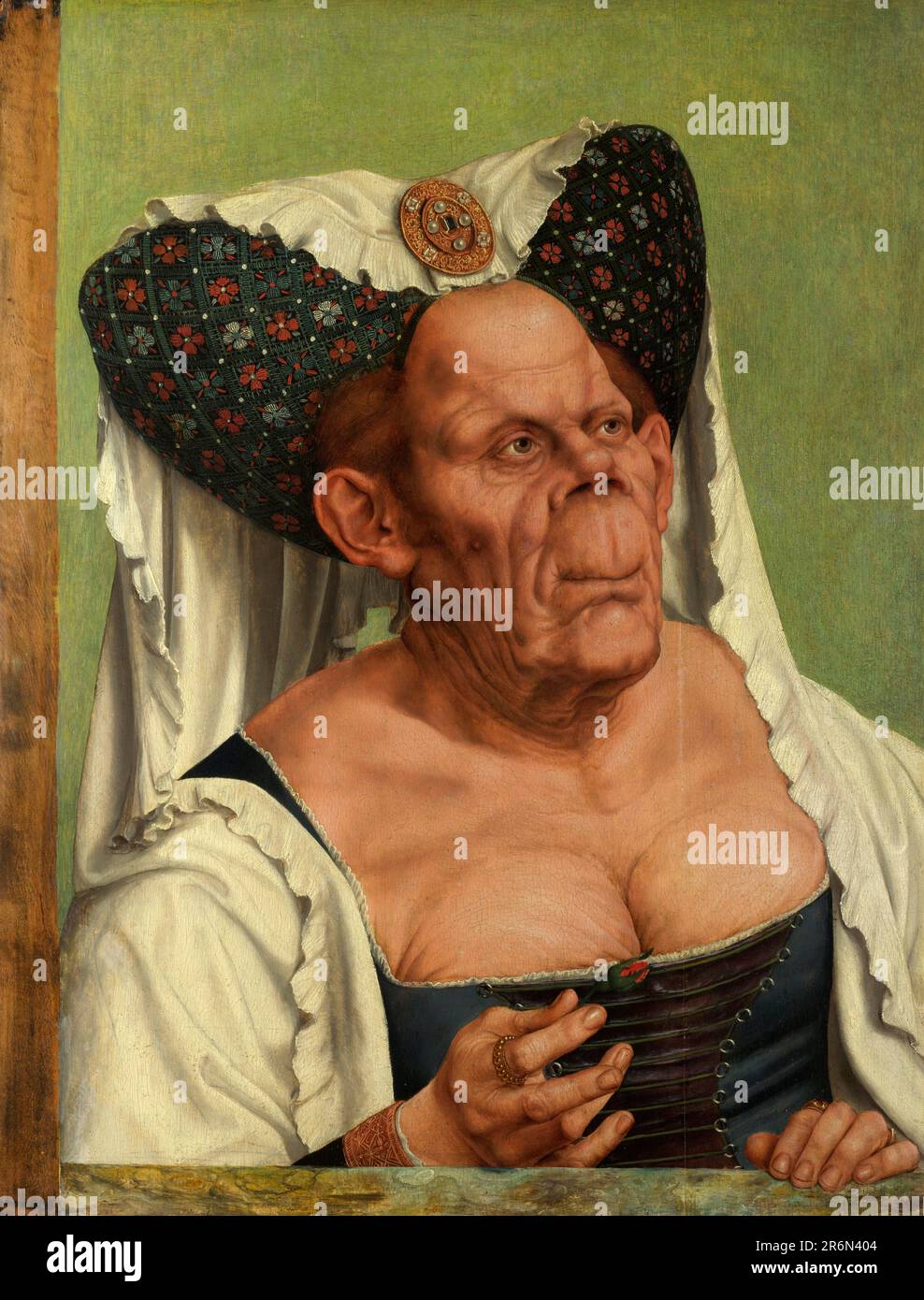 Quentin Matsys - Eine groteske alte Frau alternativ: Amorfus-Frau. Die Hässliche Herzogin. Quinten Metsys . c1513. Stockfoto