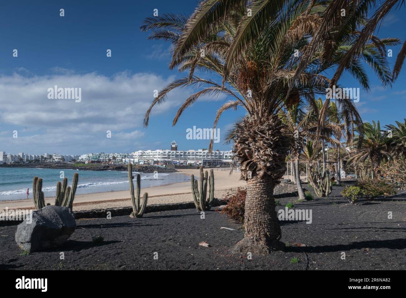Promenade in Costa Teguise, Lanzarote, Kanarische Inseln Stockfoto