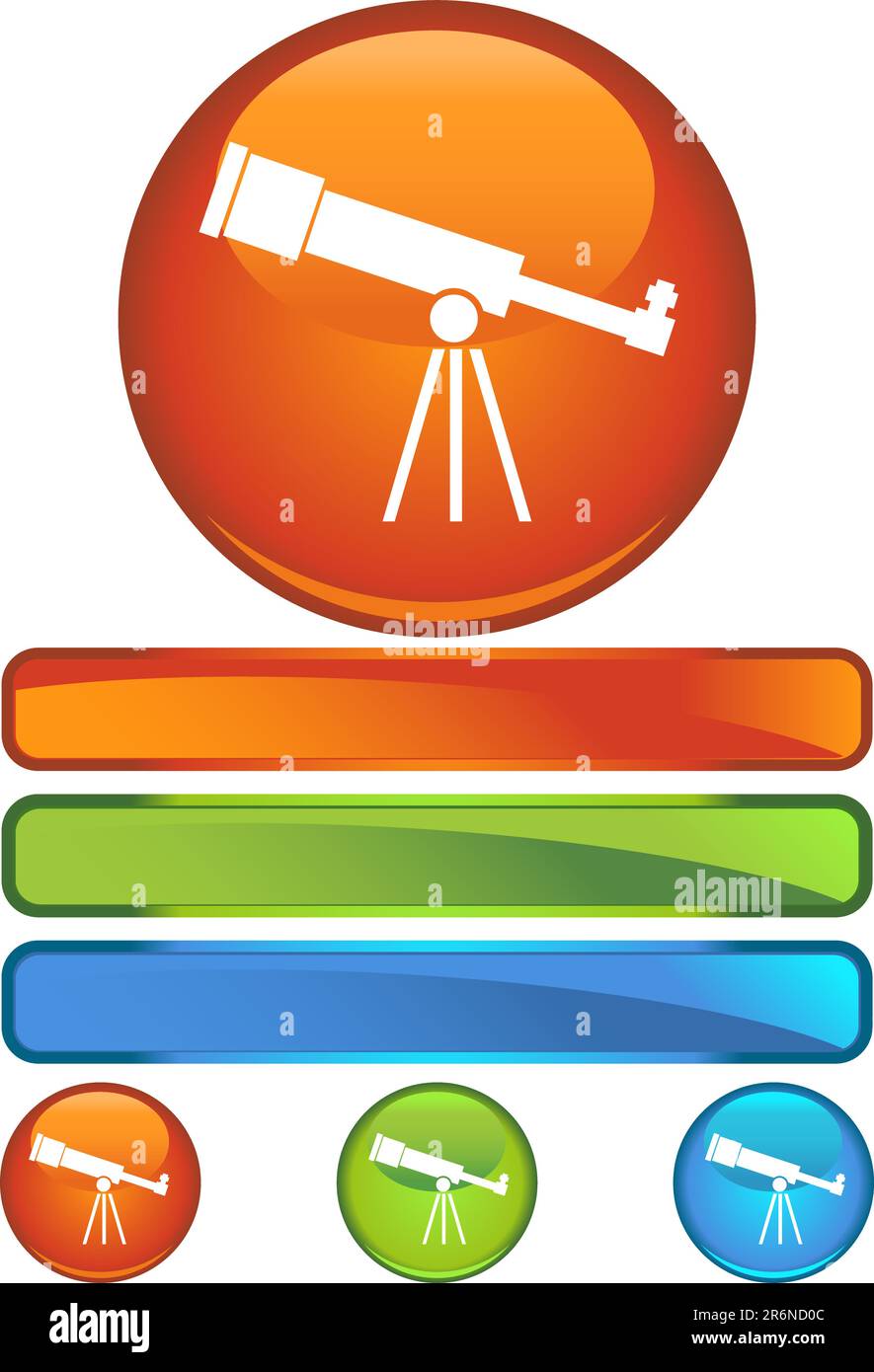 Ein Bild eines Teleskops. Stock Vektor