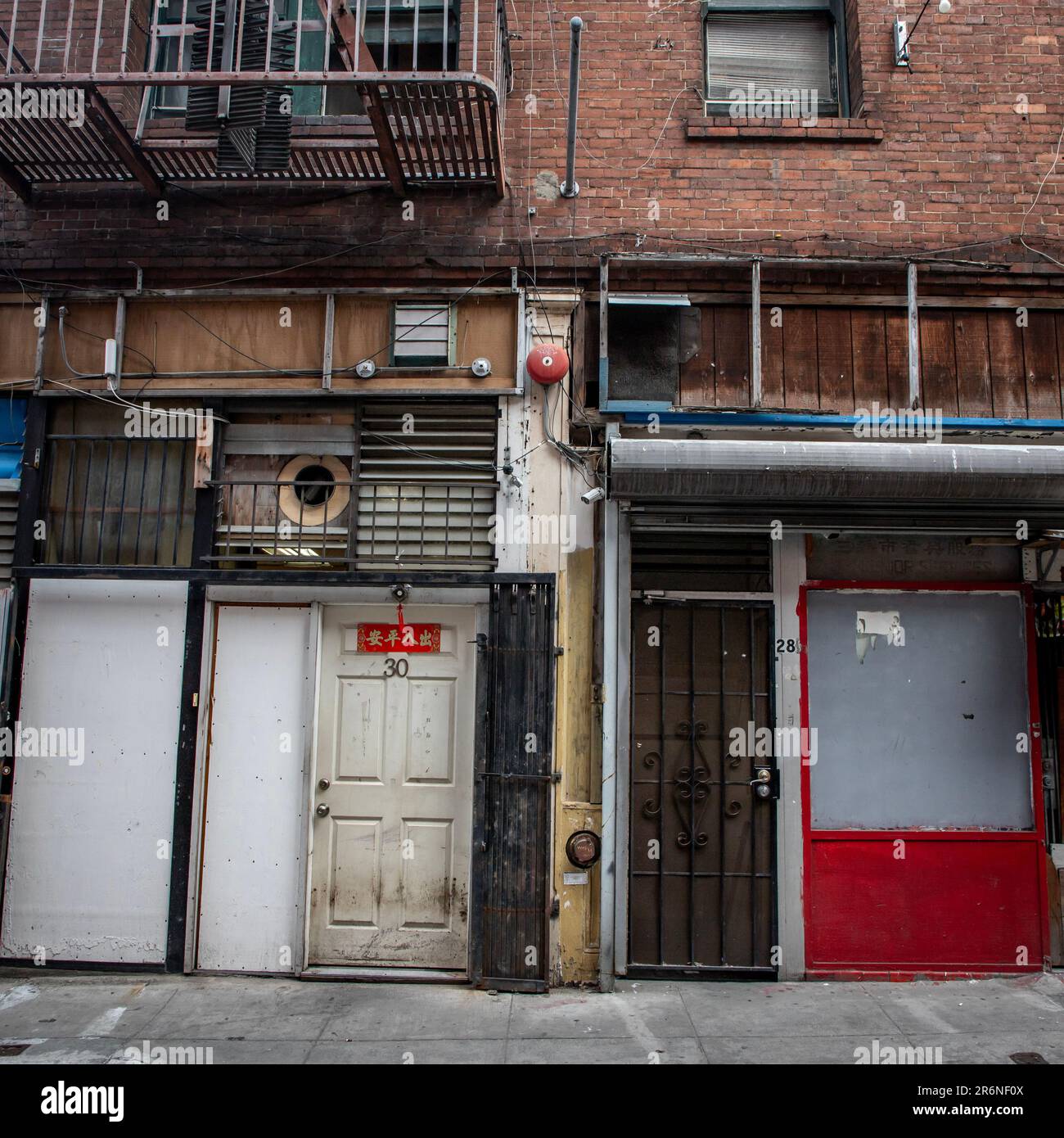 Chinatown in San Francisco, Kalifornien Wentworth-Türen. Stockfoto