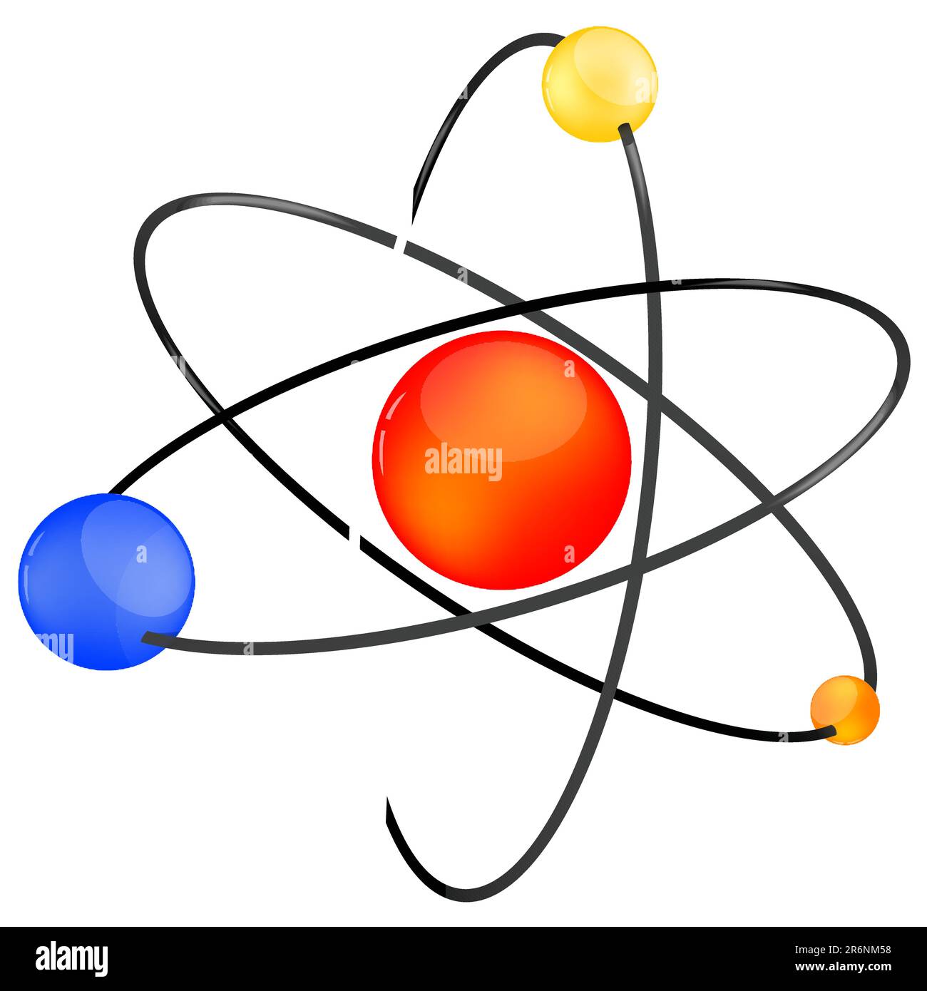 Illustration der Vektor Atom Symbol auf isolierte Hintergrund Stock Vektor