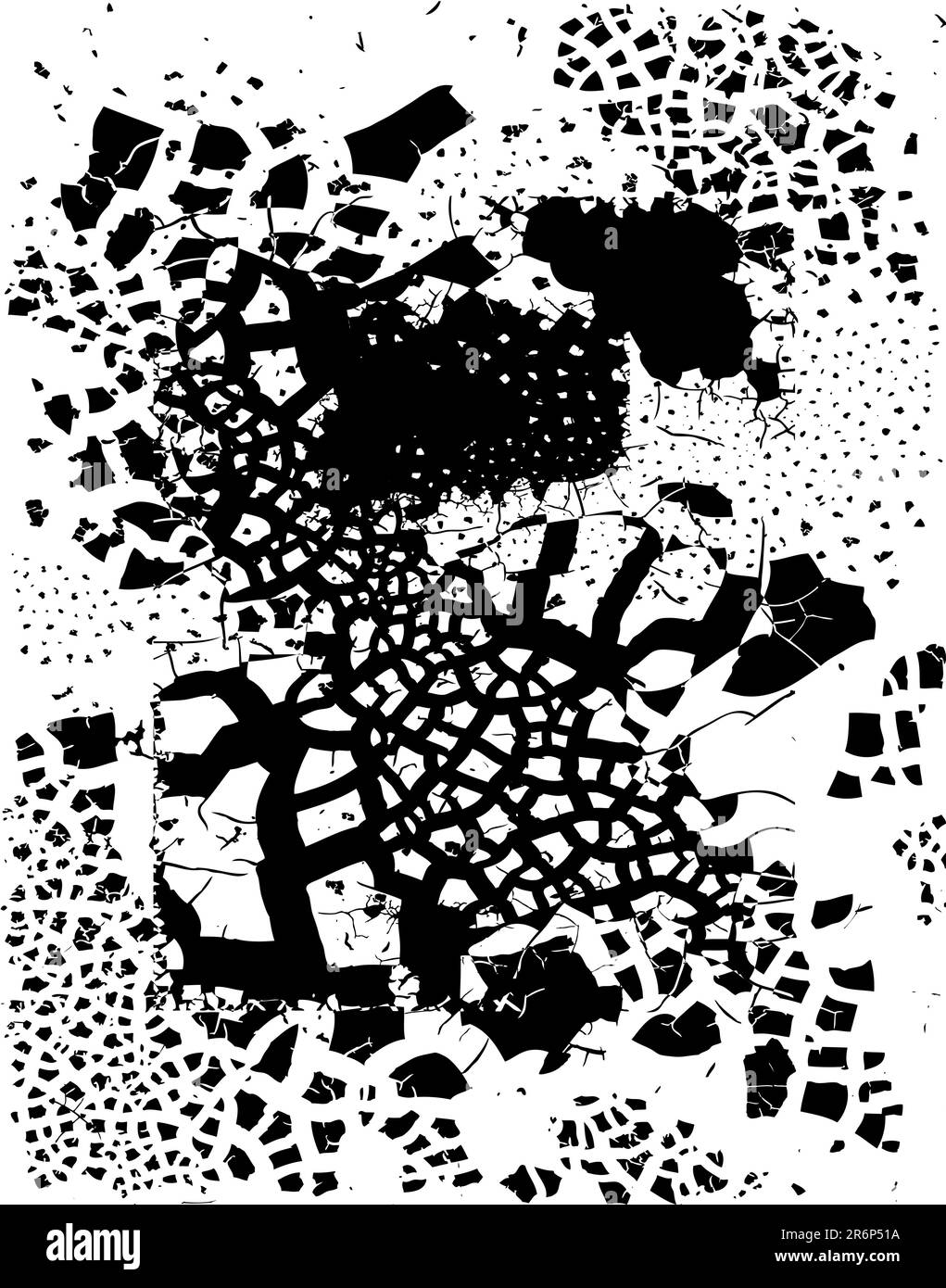 Editierbare Vektor-Illustration von einzigartigen Grunge-Muster Stock Vektor