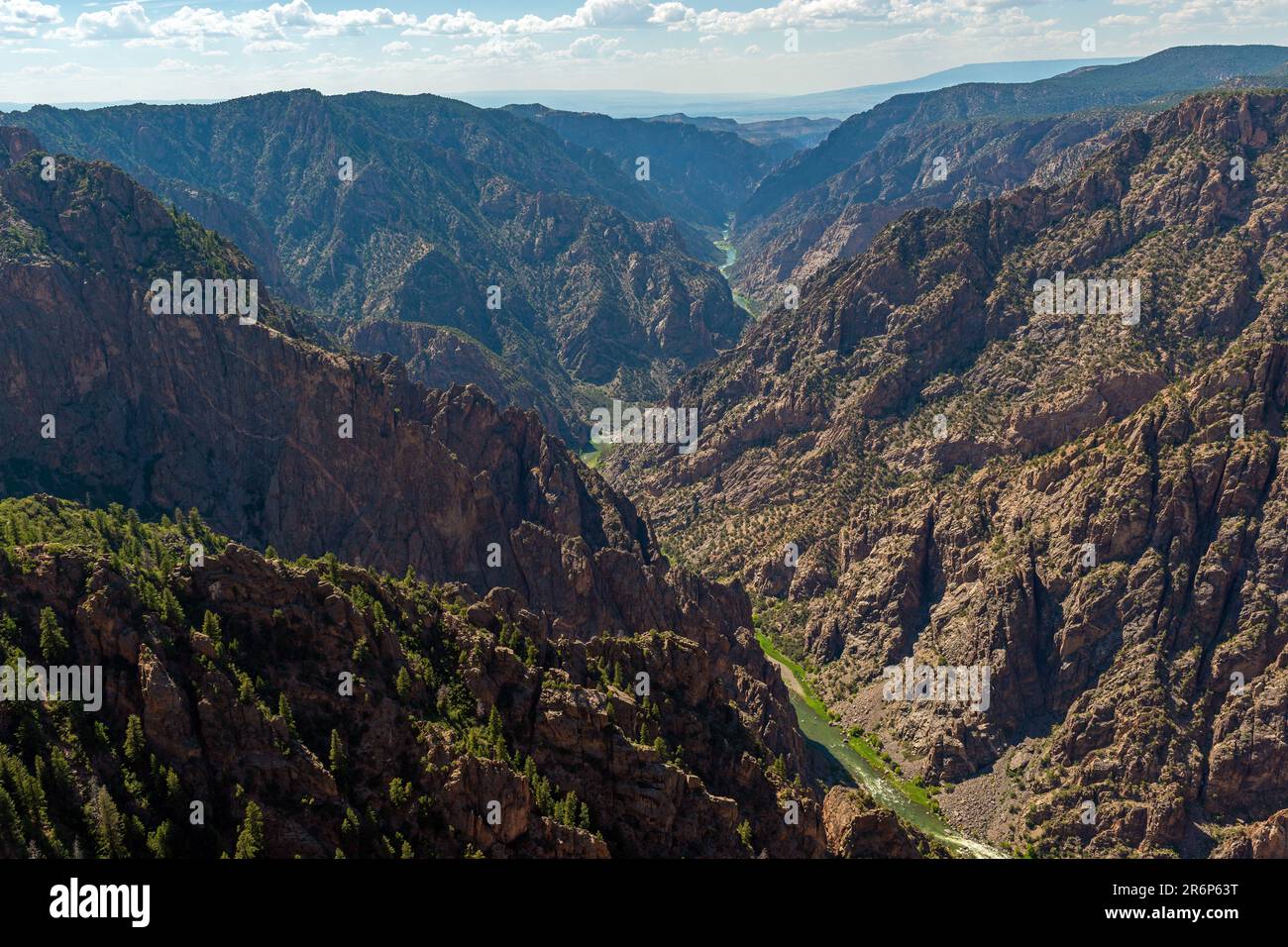 Black Canyon am Gunnison River, Colorado, USA. Stockfoto