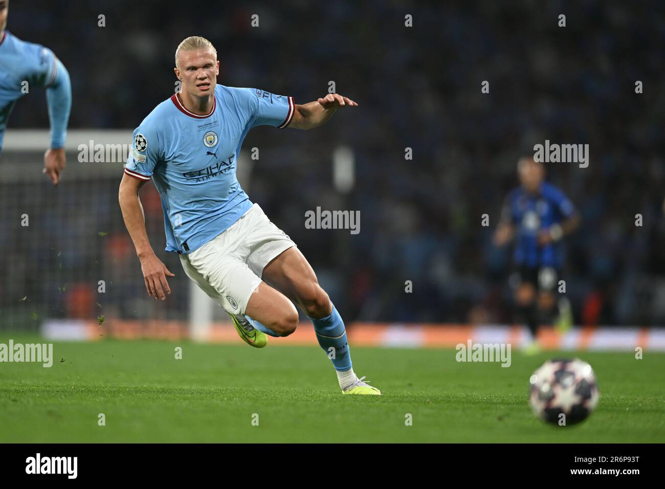 Istanbul, Türkei. 10. Juni 2023 Erling Haaland (Manchester City) Während des UEFA Champions League-Finales zwischen Manchester City 1-0 Inter im Atatürk Olympiastadion am 10. Juni 2023 in Istanbul, Trkiye. (Foto: Maurizio Borsari/AFLO) Stockfoto