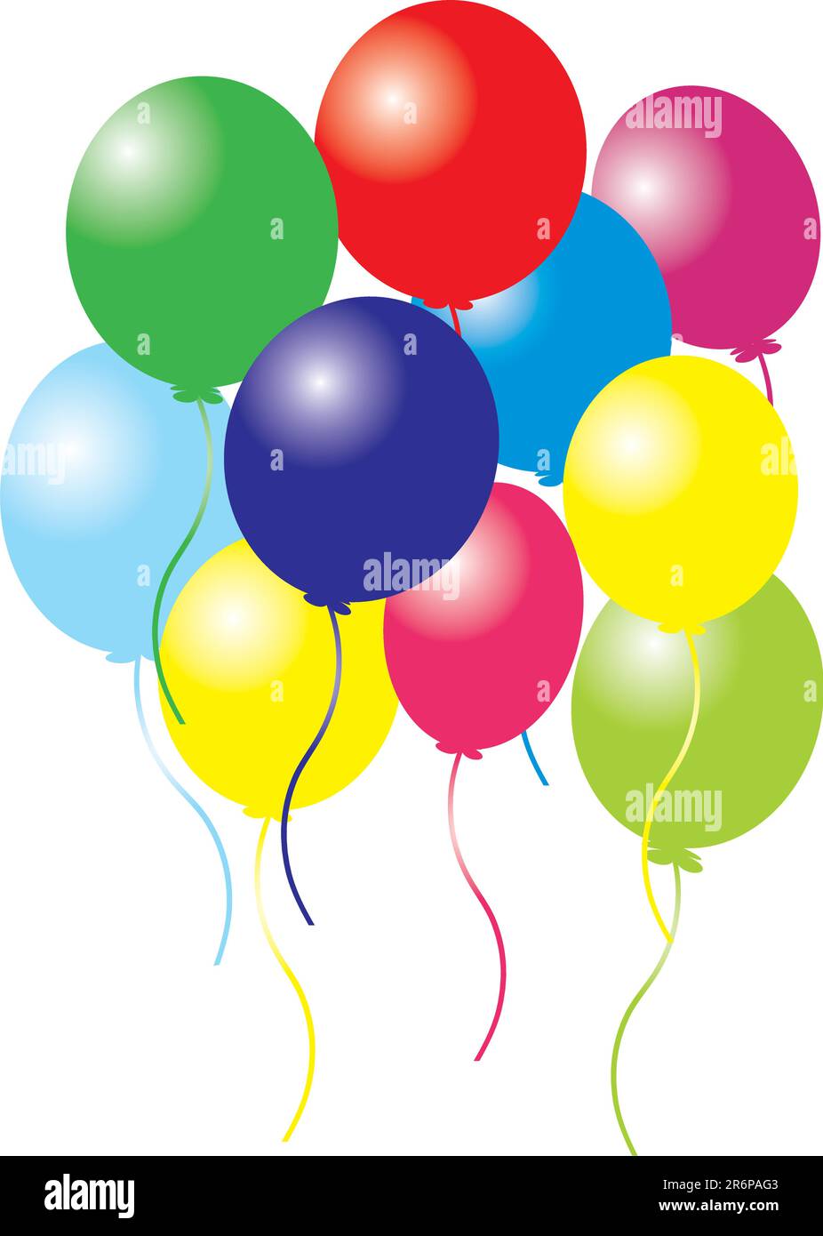 Helle Ballons zum Feiern von Lebensereignissen Stock Vektor