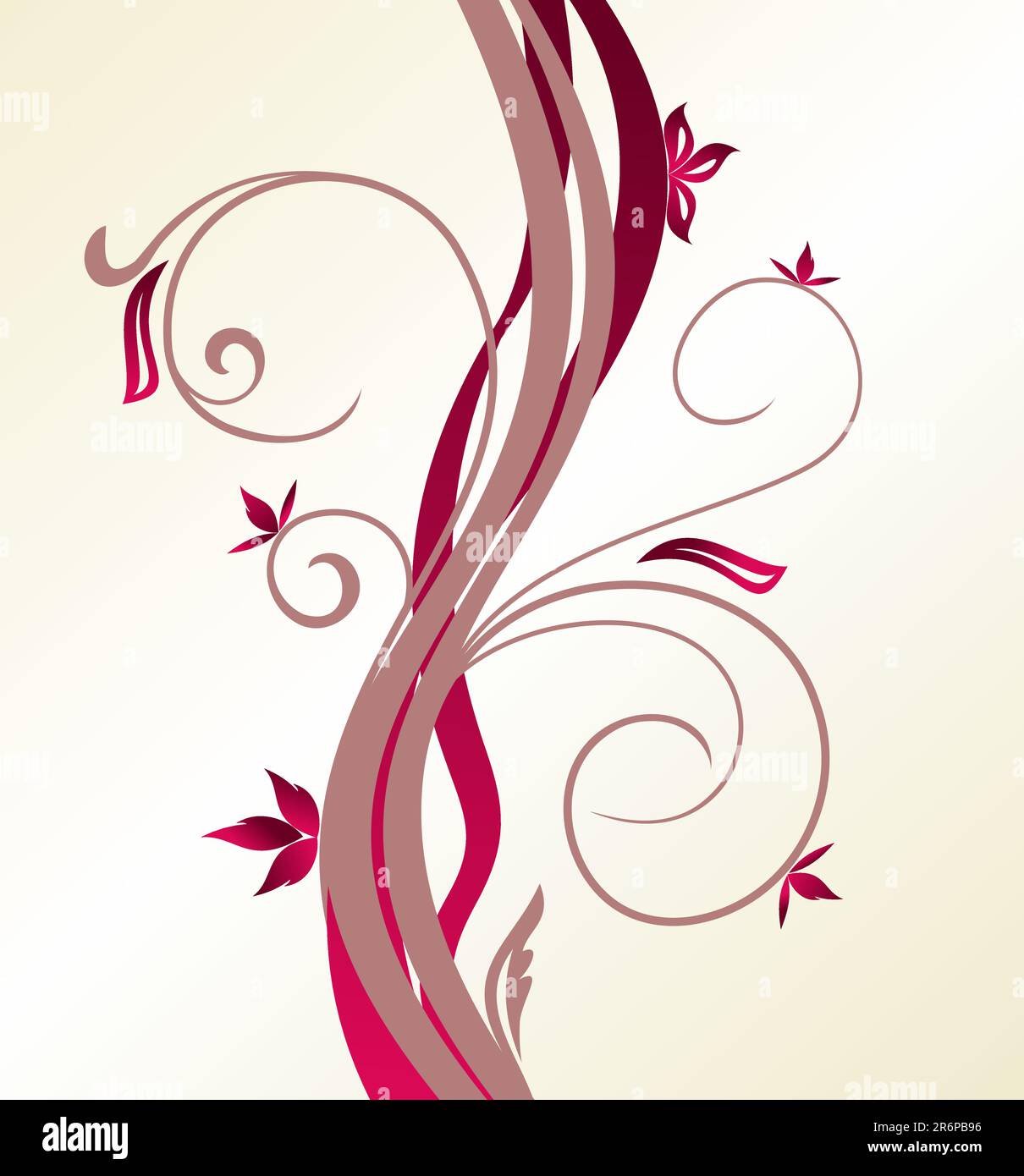 Abstrakter Blumenhintergrund, Designelement, Vektorwelle Stock Vektor