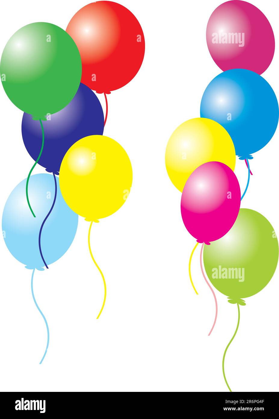 Helle Ballons zum Feiern von Lebensereignissen Stock Vektor