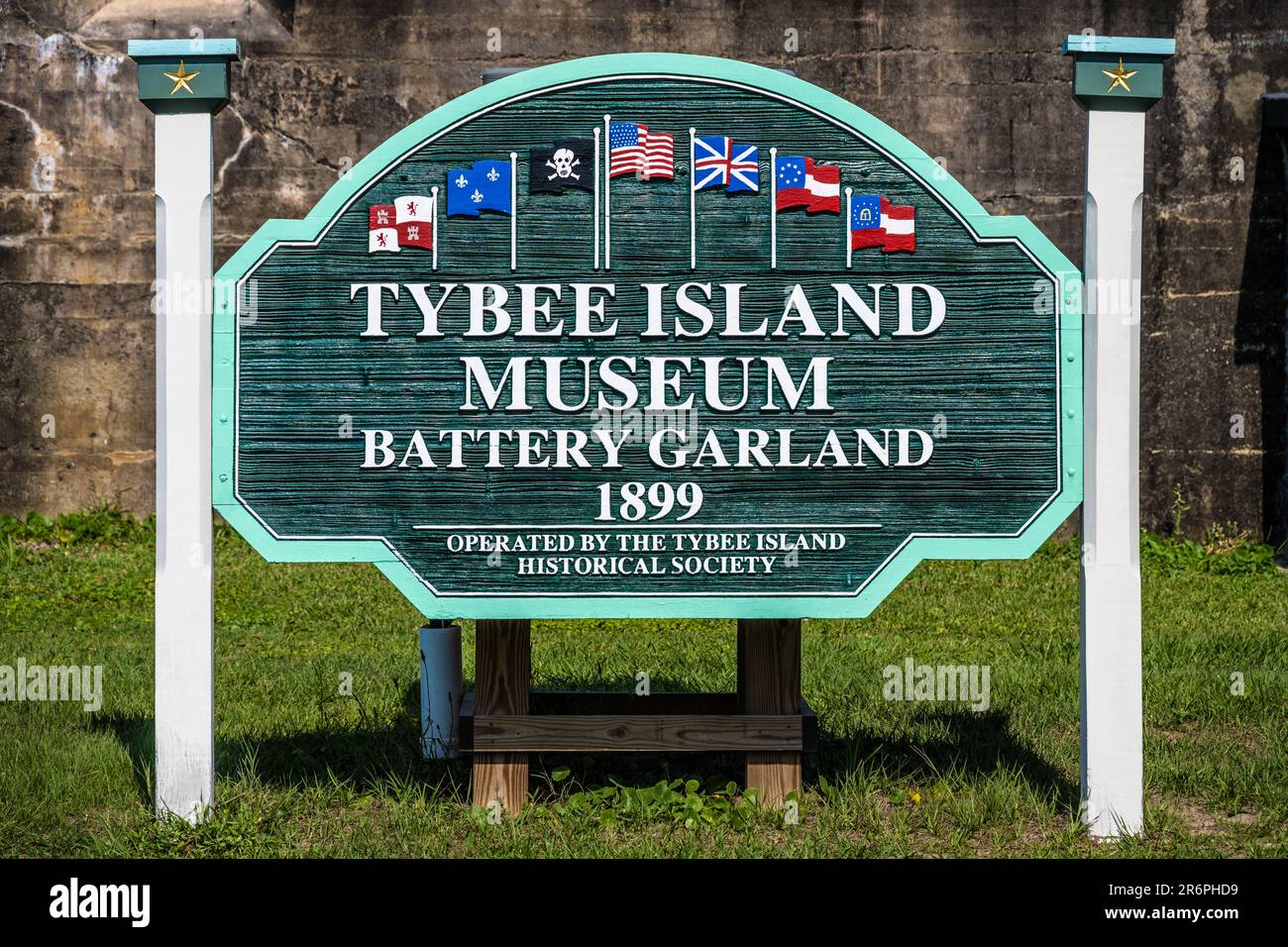 Das Battery Garland von Fort Screven dient als Tybee Island Museum auf Tybee Island entlang der Küste von Georgia, östlich von Savannah. (USA) Stockfoto