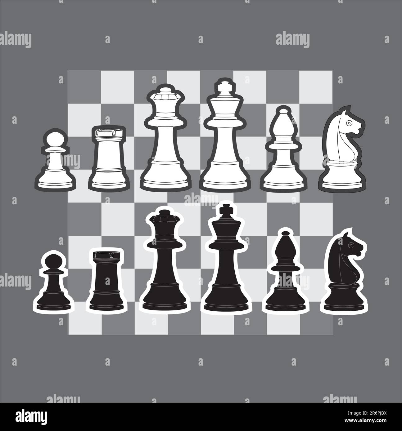Eine Illustration eines Schachstücks Stock Vektor