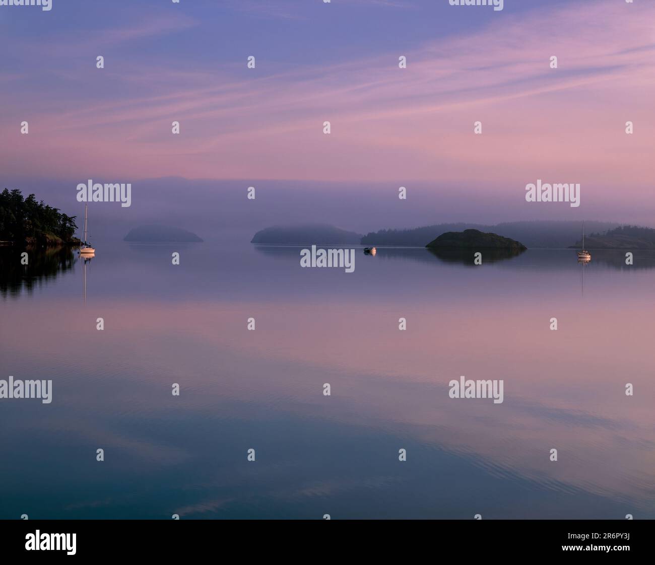 Dawn, Mud Bay, Lopez Island, San Juan Islands, Wasahington Stockfoto