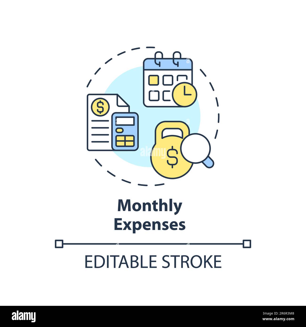Symbol "Monatlicher Aufwand" Stock Vektor
