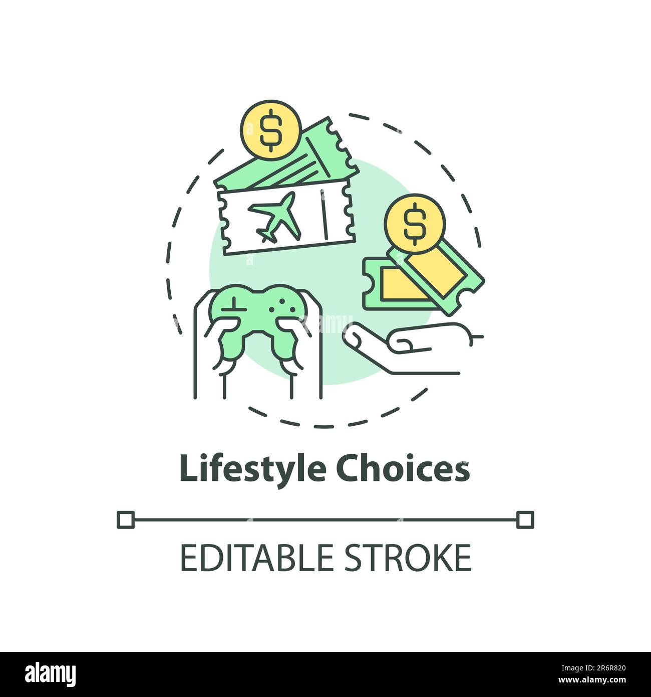 Symbol für Lifestyle-Optionen Stock Vektor