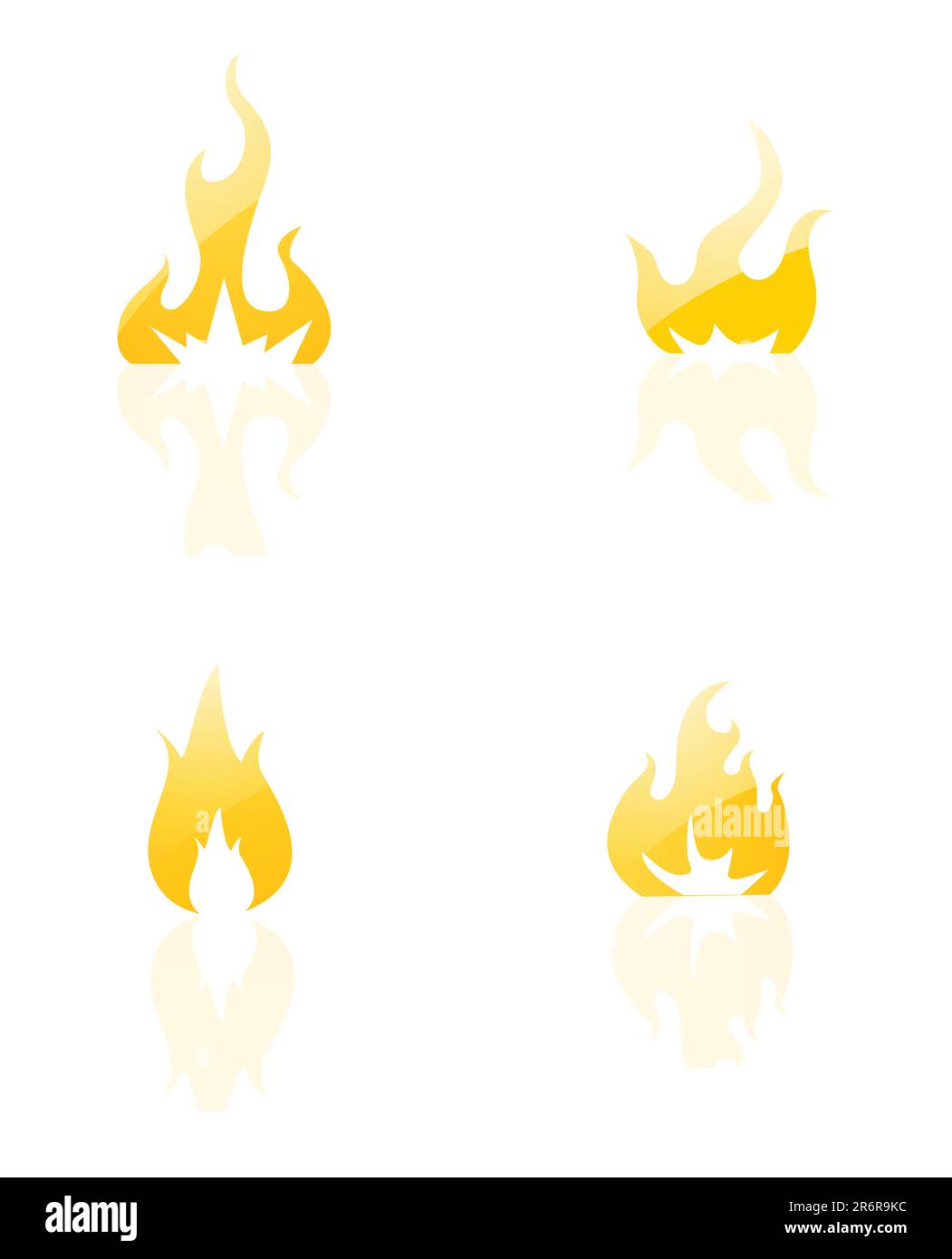 Feuer-Icons set Vektor Stock Vektor